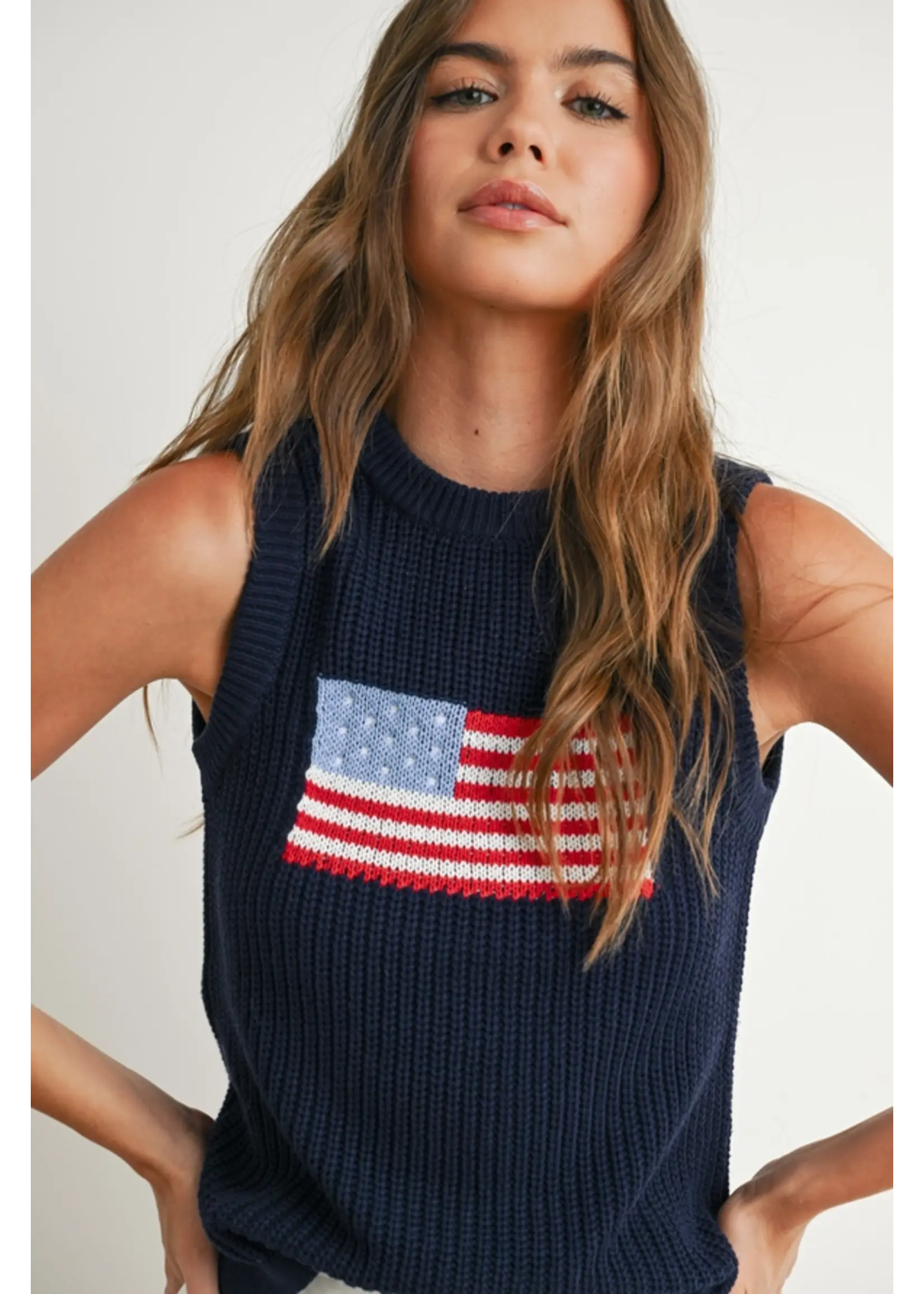 Flag Printed Sweater