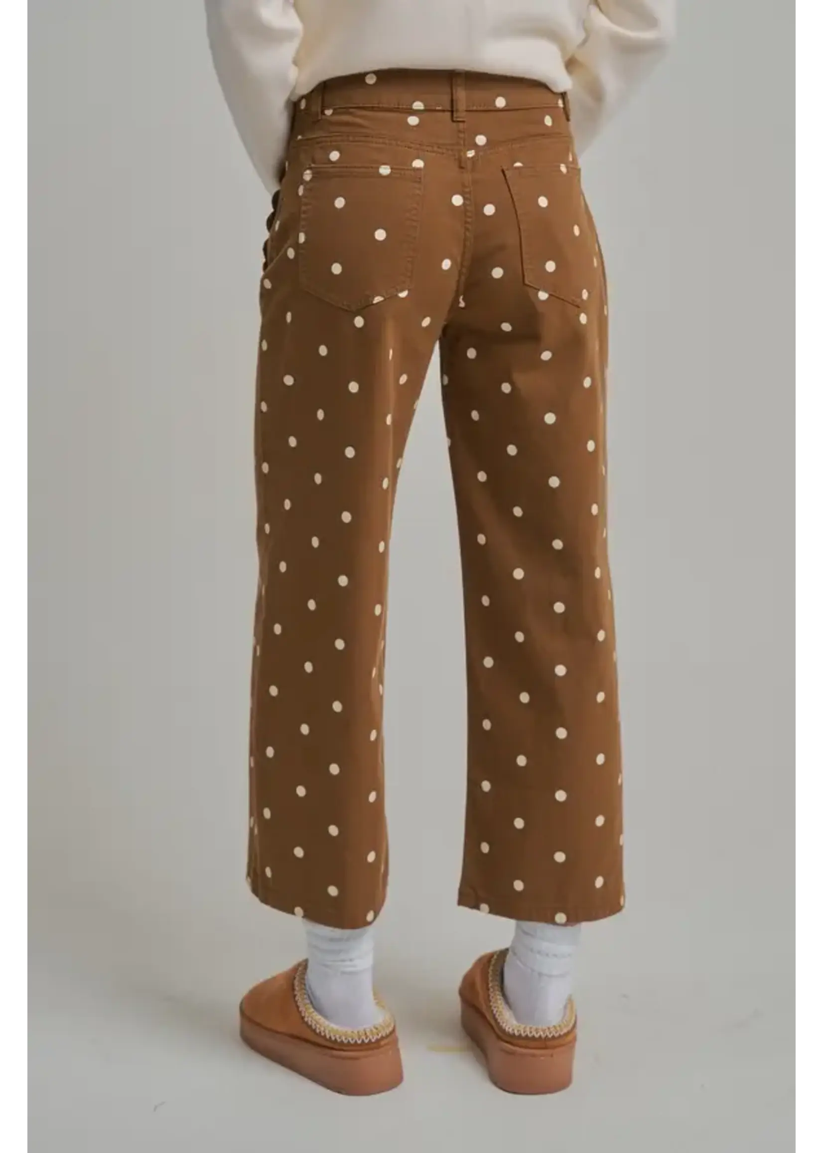 MID RISE WIDE LEG POLKA DOT