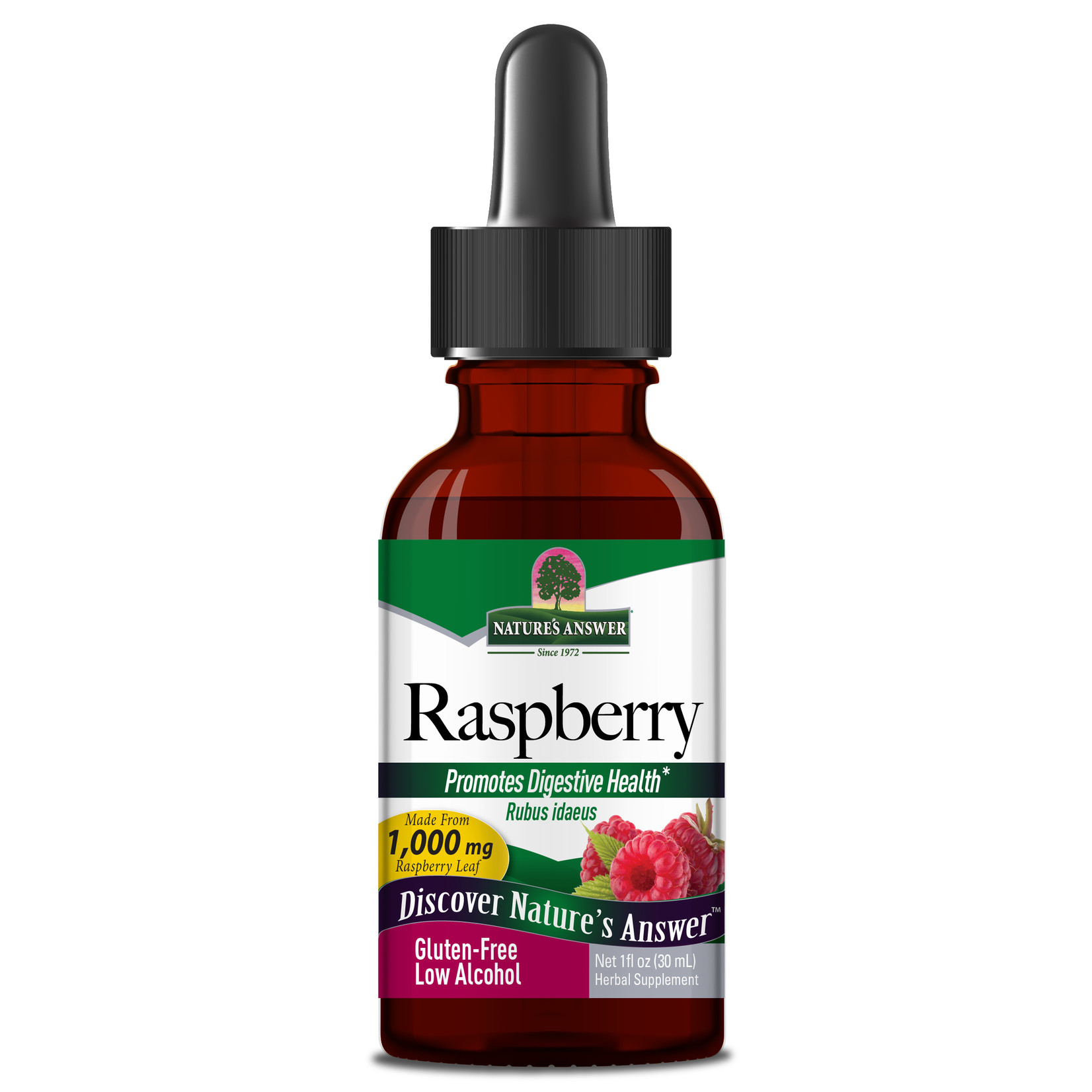 Red Raspberry Leaf Extract 1000mg Low Alcohol 1 oz