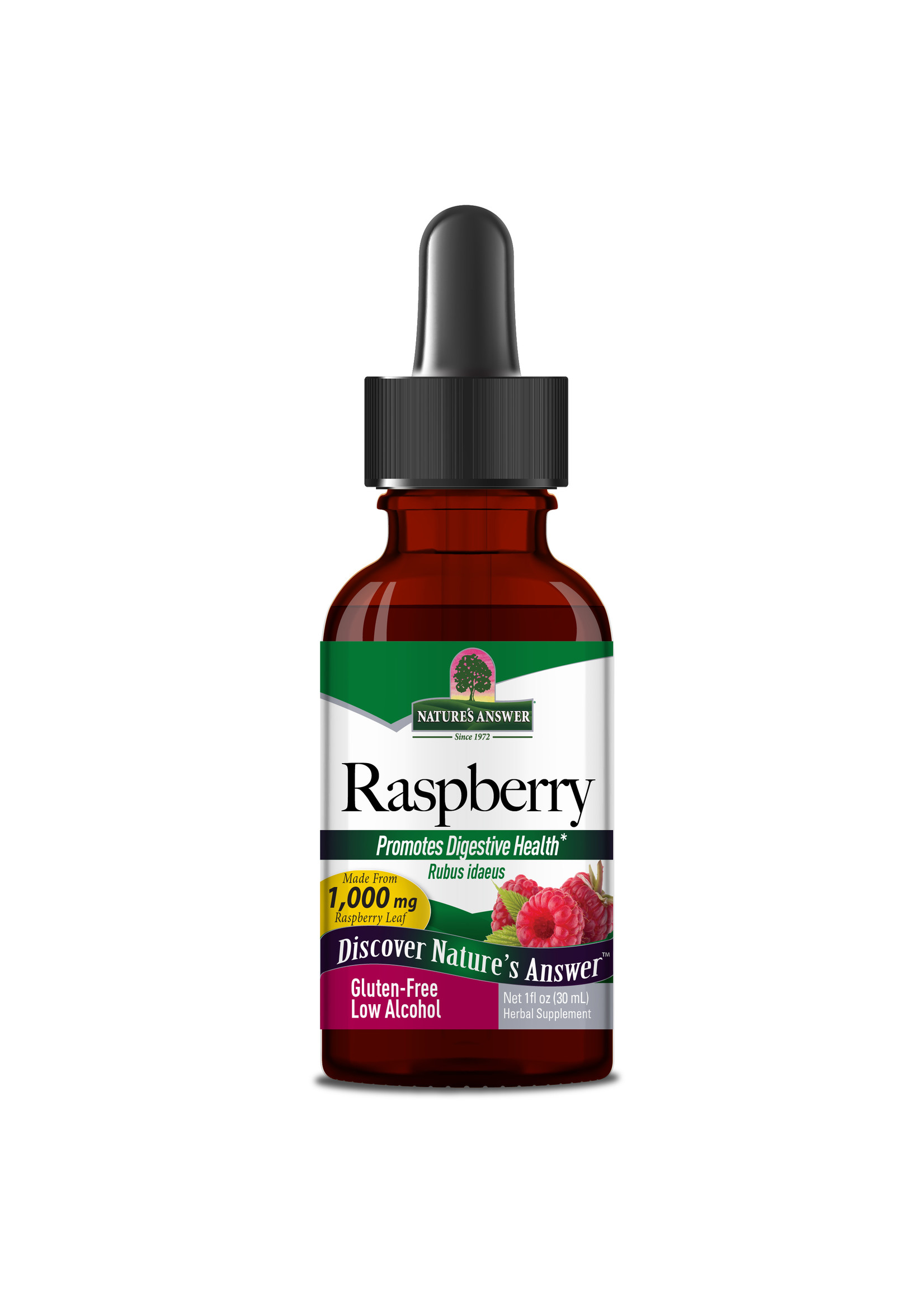 Red Raspberry Leaf Extract 1000mg Low Alcohol 1 oz