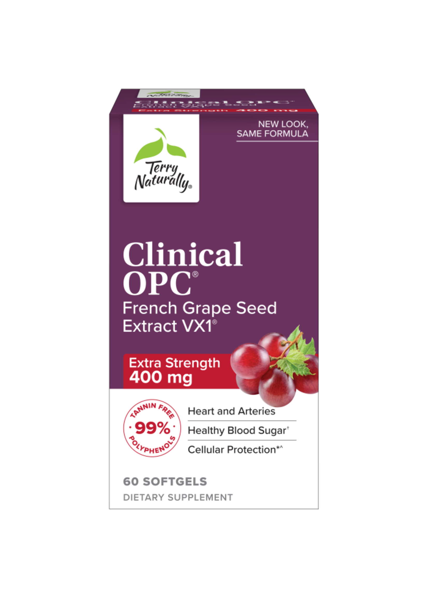 Clinical OPC® Extra Strength French Grape Seed Extract VX1® 400 mg   60 Softgels