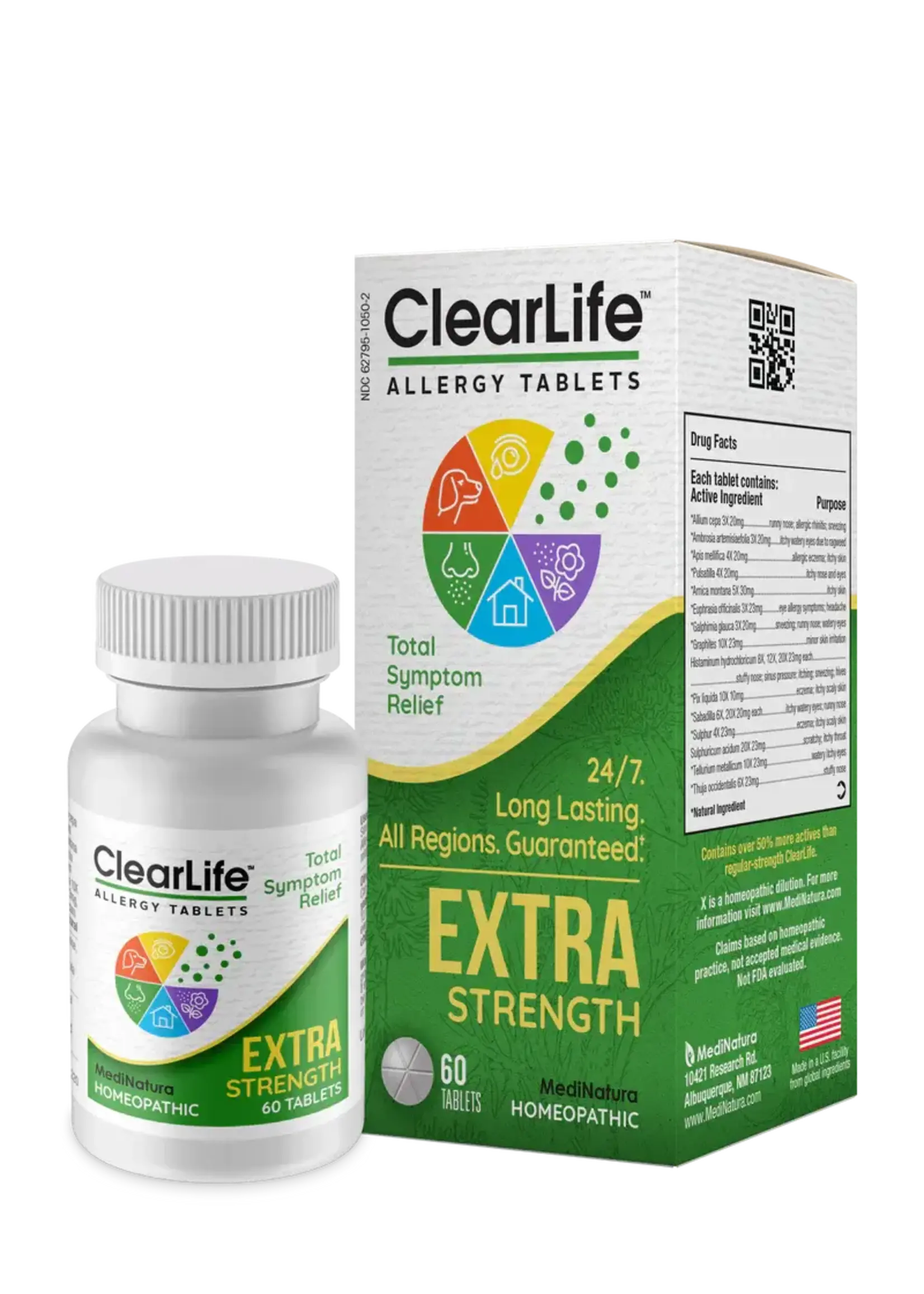 MediNatura Clearlife Extra Strength Allergy Tablets 60ct
