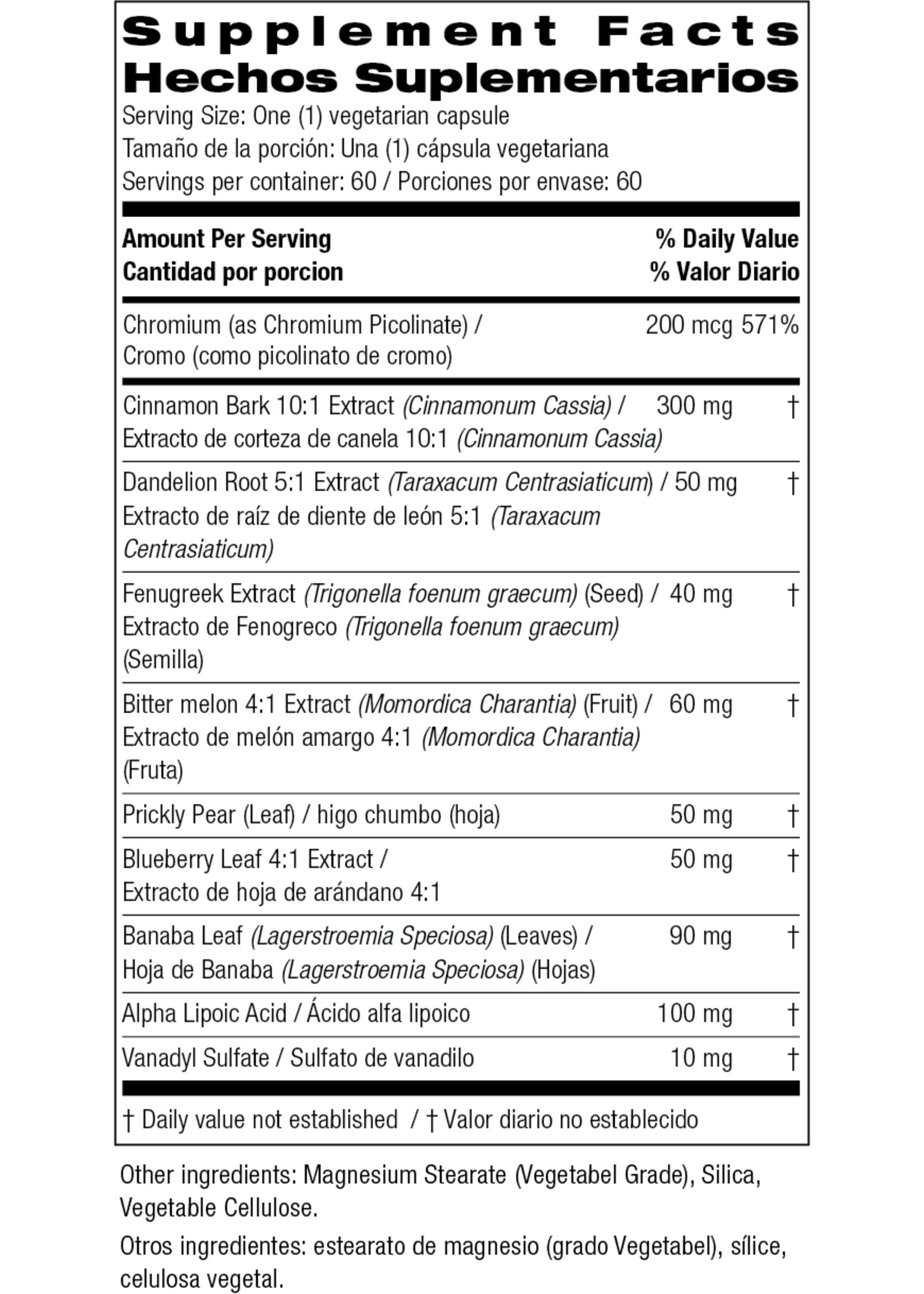 Blood Sugar Wellness 60 VC