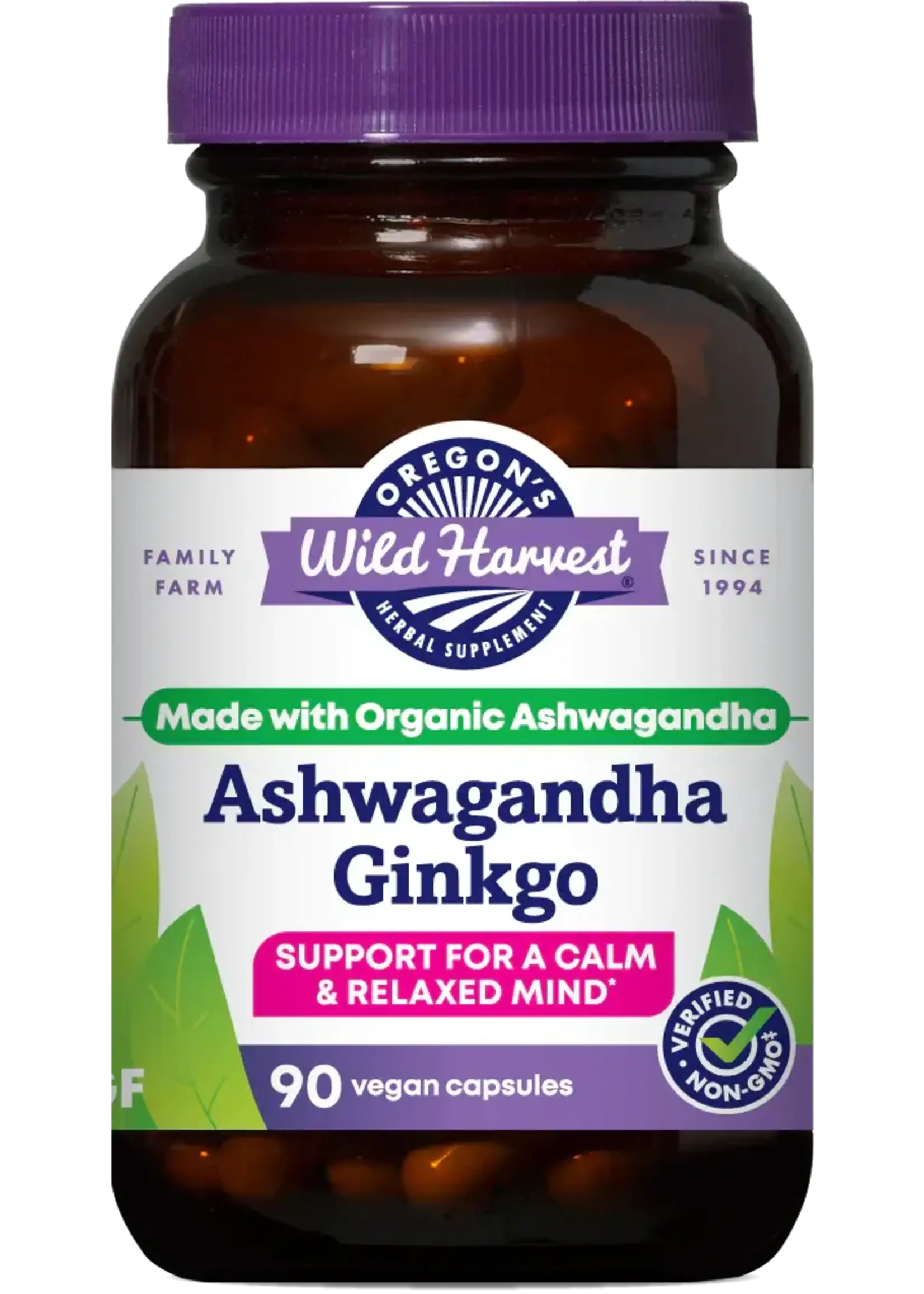 Oregon's Wild Harvest (OWH) OWH Ashwagandha Ginko 90ct