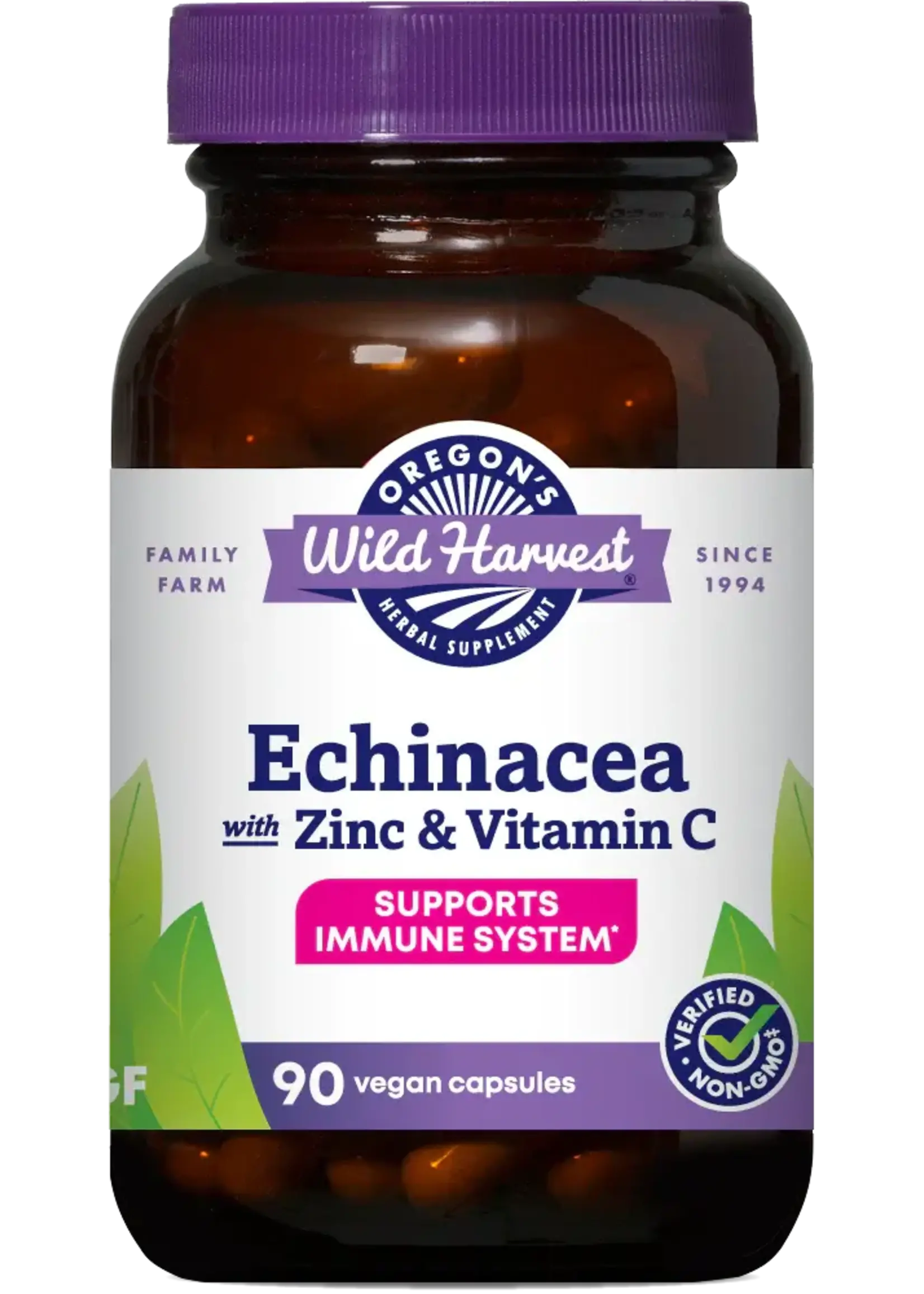 Oregon's Wild Harvest (OWH) Echinacea w/ zinc & Vitamin C 90ct