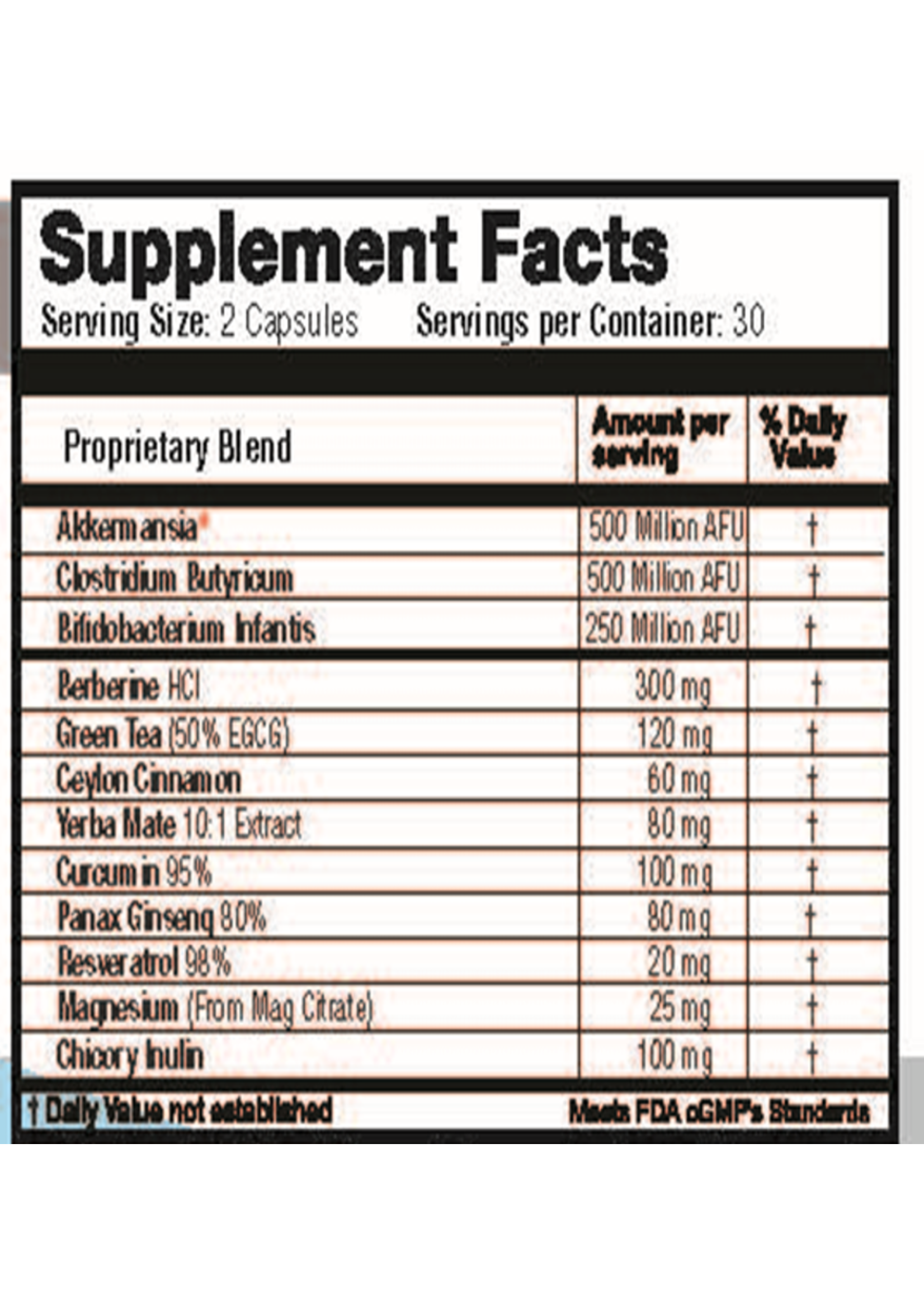 Revelution22 GLP-1 Pro  1.25 Billion AFU Probiotic Blend 60 veg caps