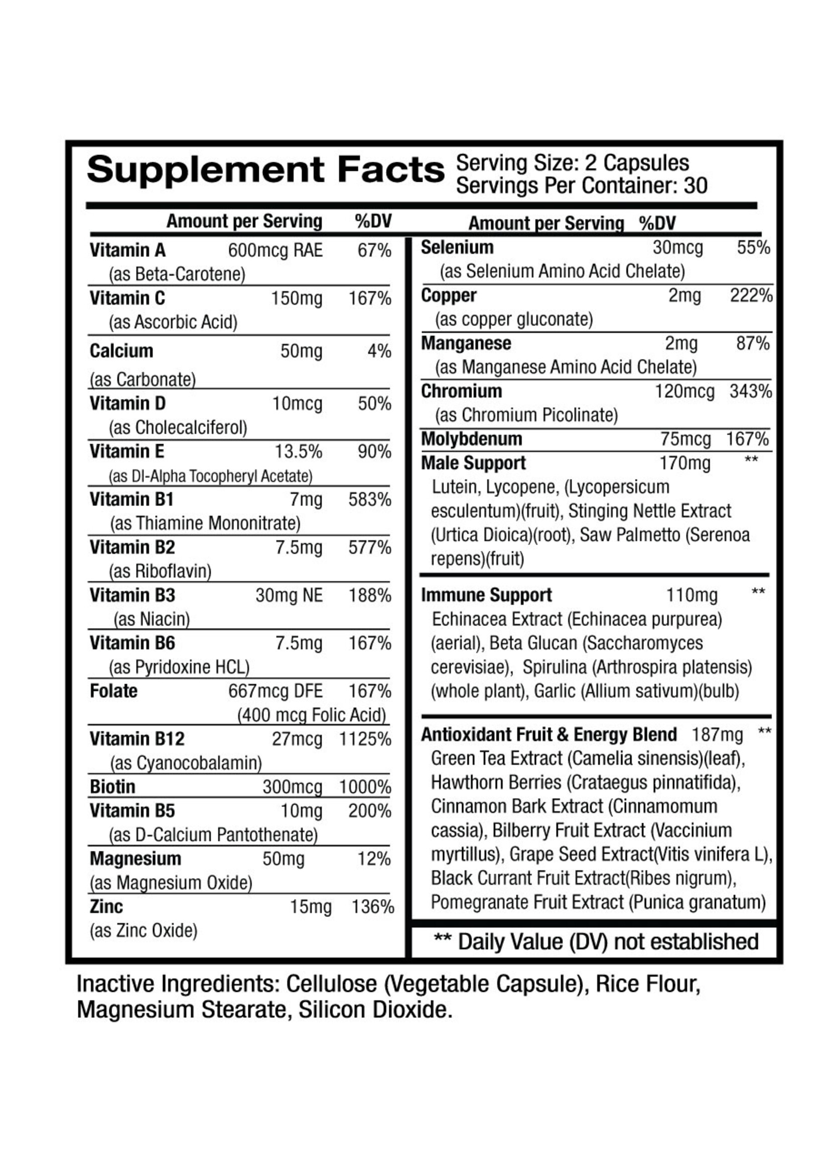 Revelution22 Revelution22 Men's Multivitamin & Mineral 60 veggie caps