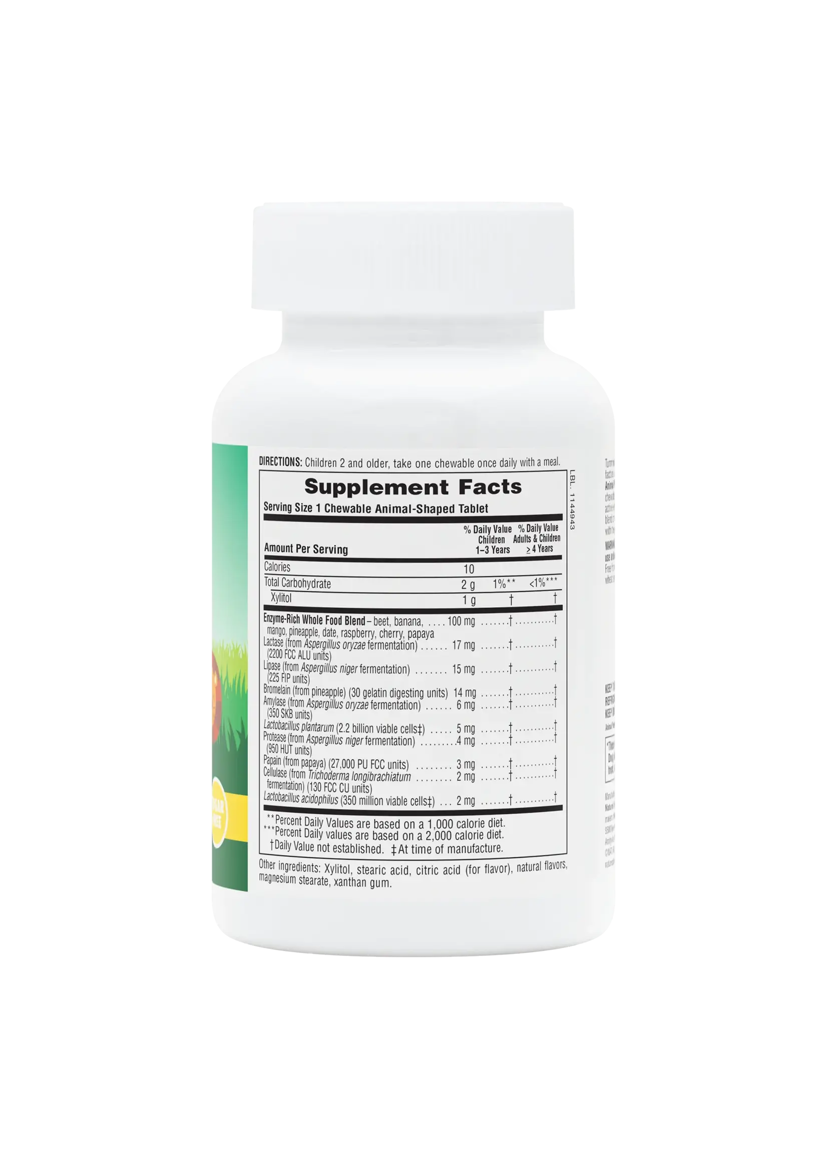 Nature's Plus NP Animal Parade Tummy Zyme Chewable  Tropical Fruit Flavor 90