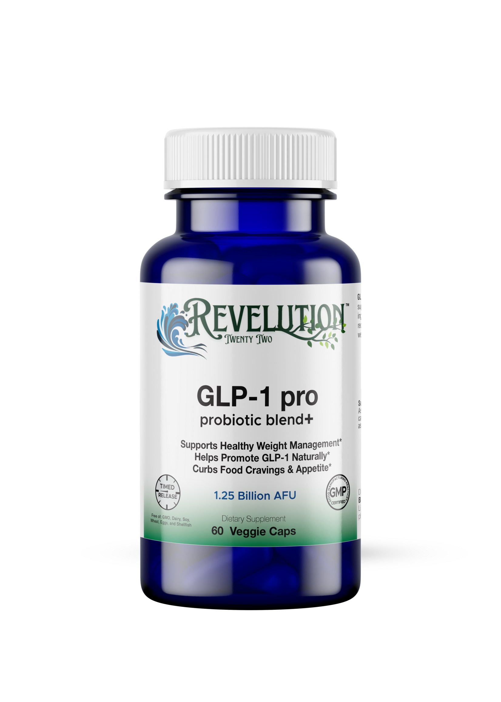 Revelution22 GLP-1 Pro  1.25 Billion AFU Probiotic Blend 60 veg caps