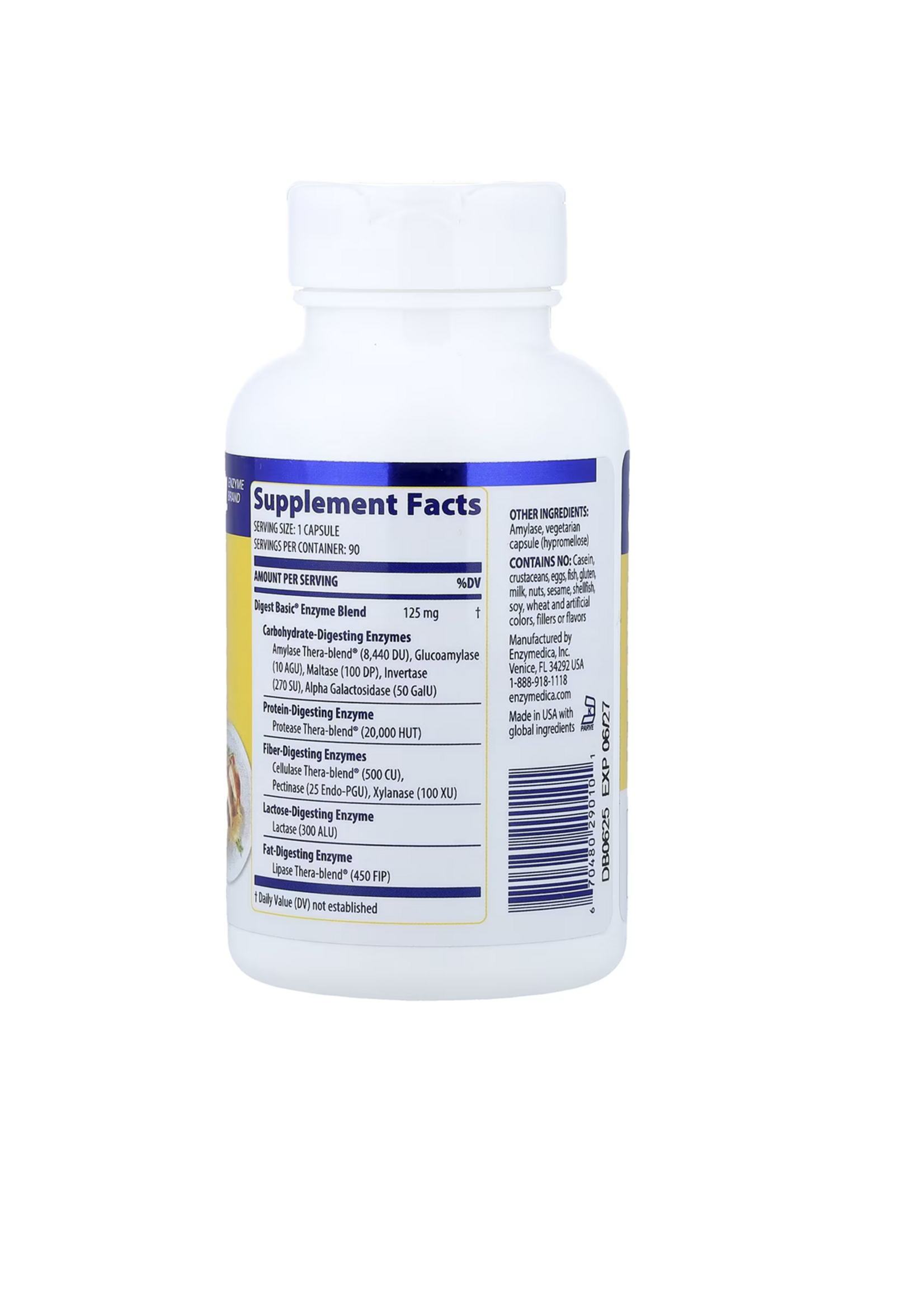 *Enzymedica, Digest Basic®, 90 Capsules