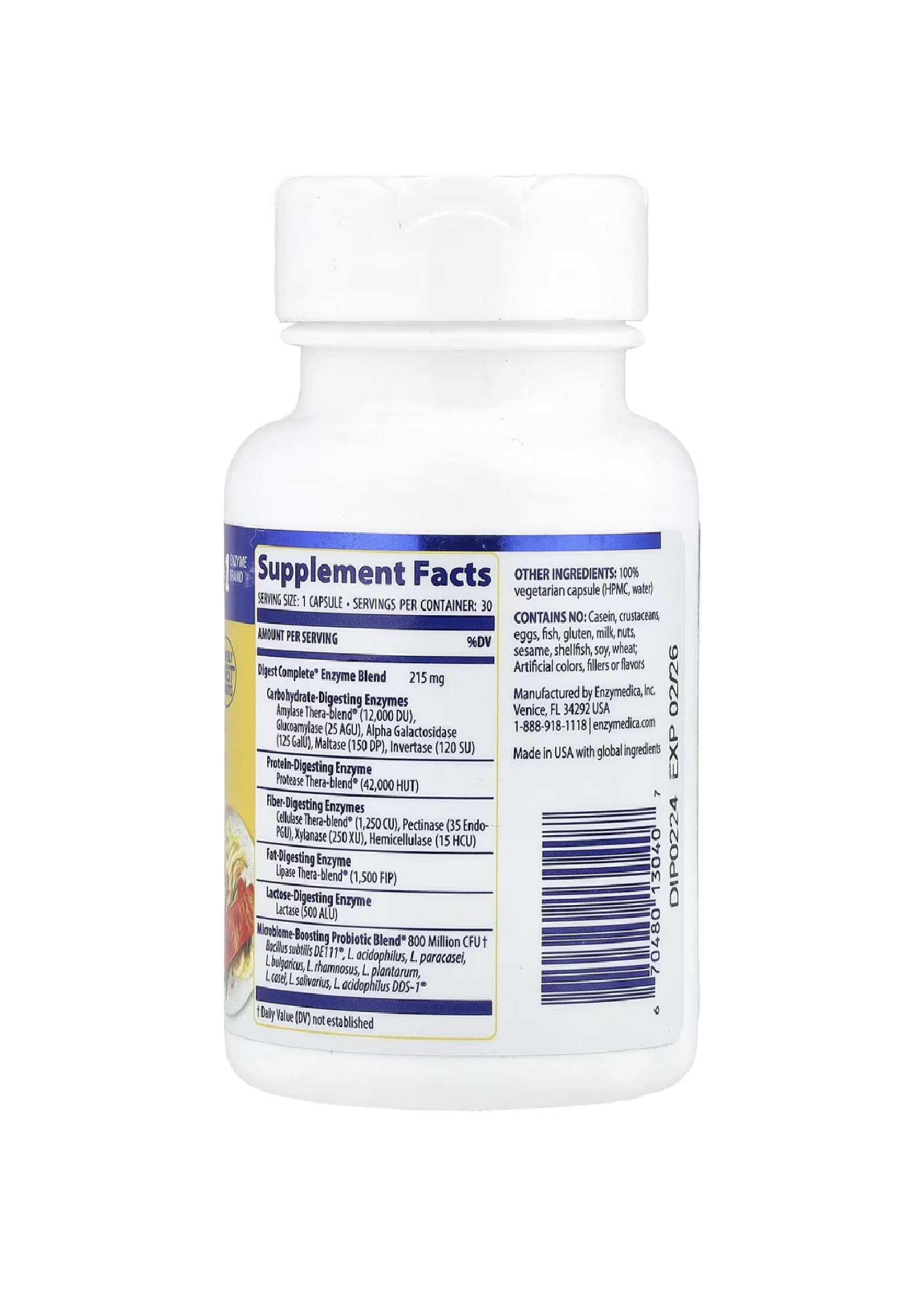 Enzymedica, Digest Complete® + Probiotics, 30 Capsules