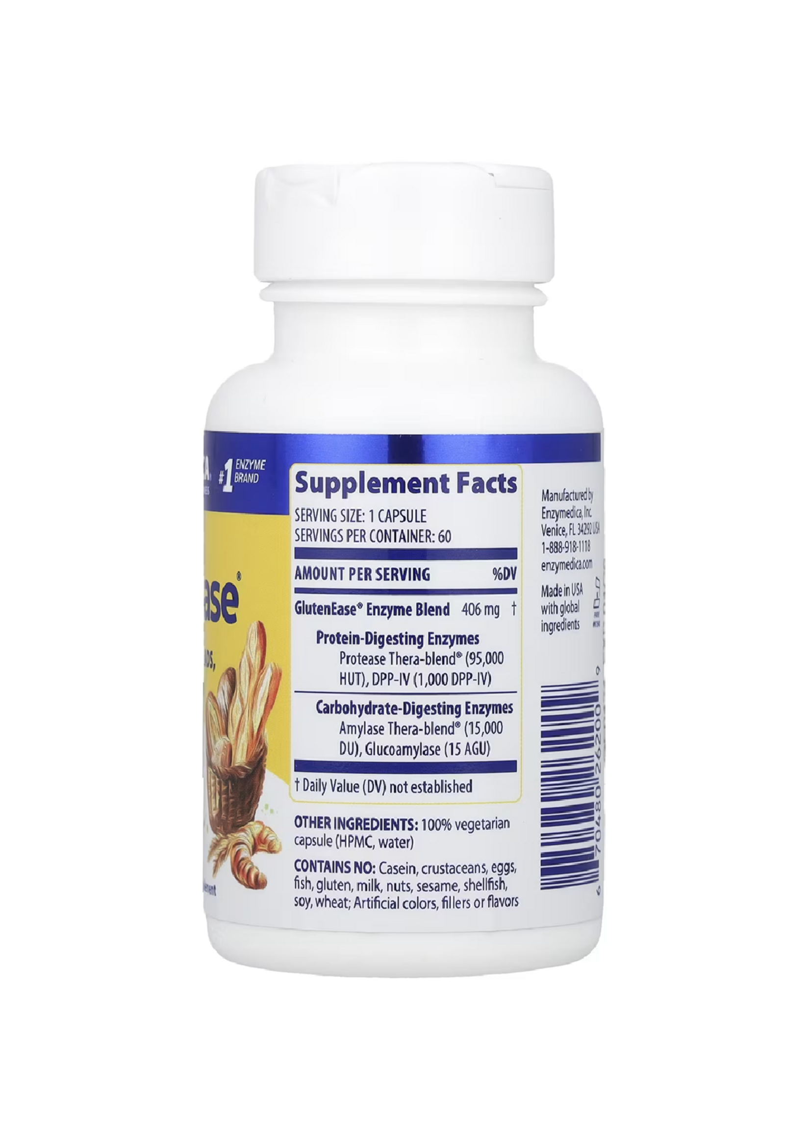 *Enzymedica, GlutenEase®, 60 Capsules