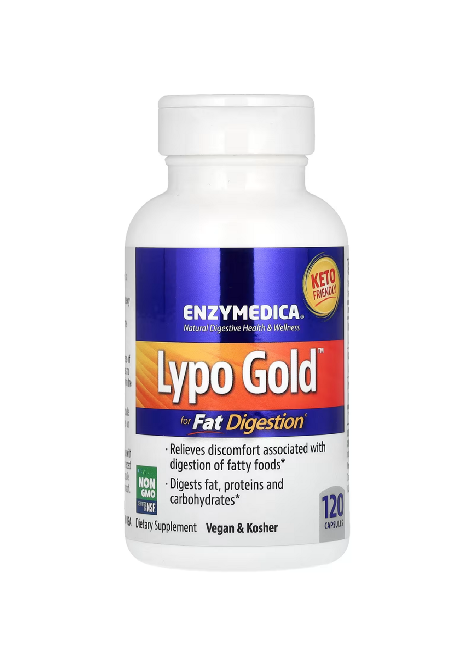 Enzymedica, Lypo Gold, For Fat Digestion, 120 Capsules