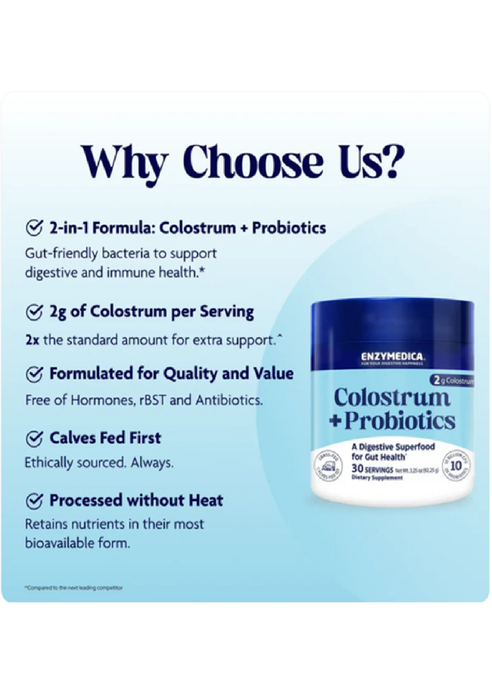 Enzymedica, Colostrum + Probiotic 3.25oz Powder