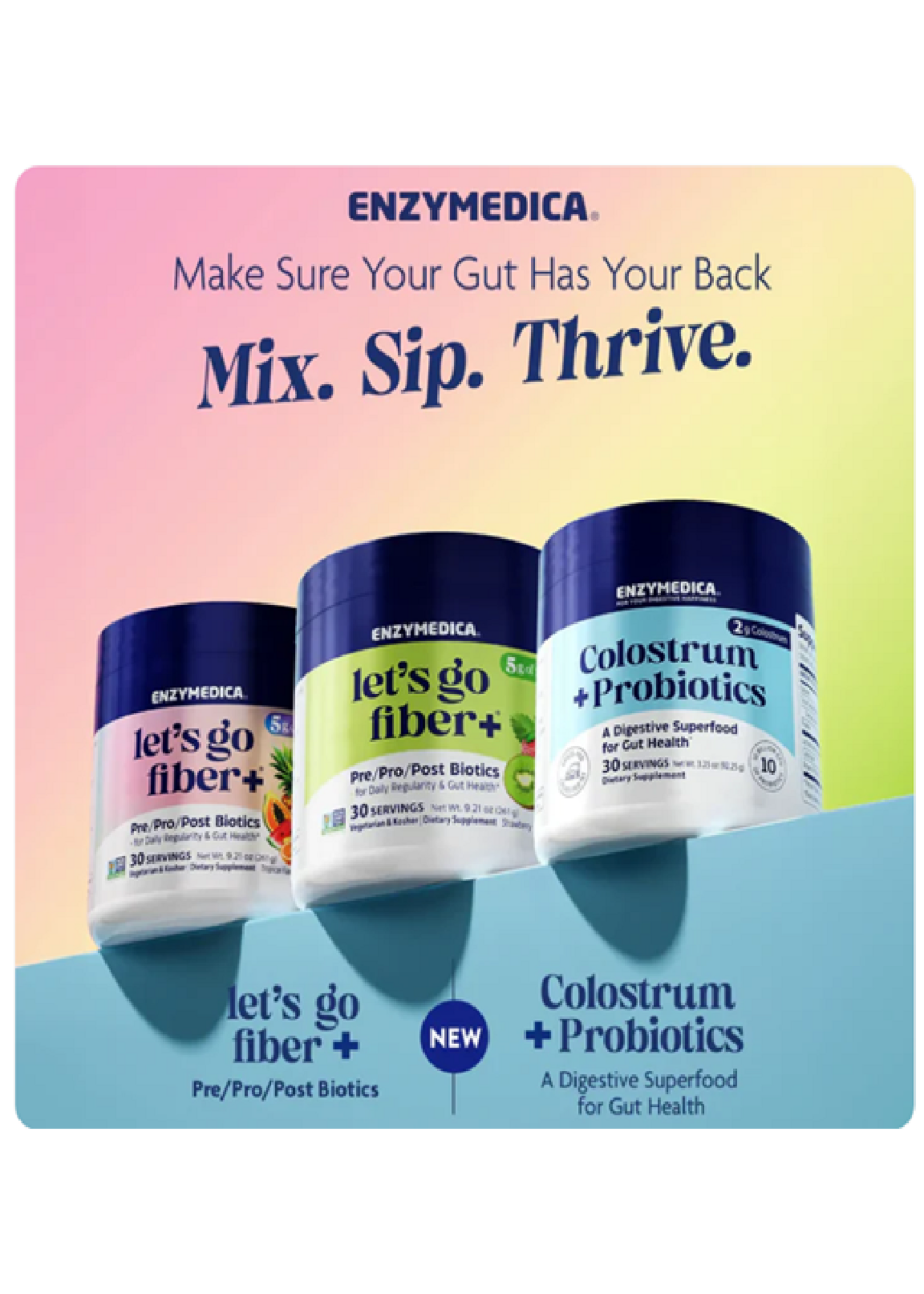Enzymedica, Colostrum + Probiotic 3.25oz Powder