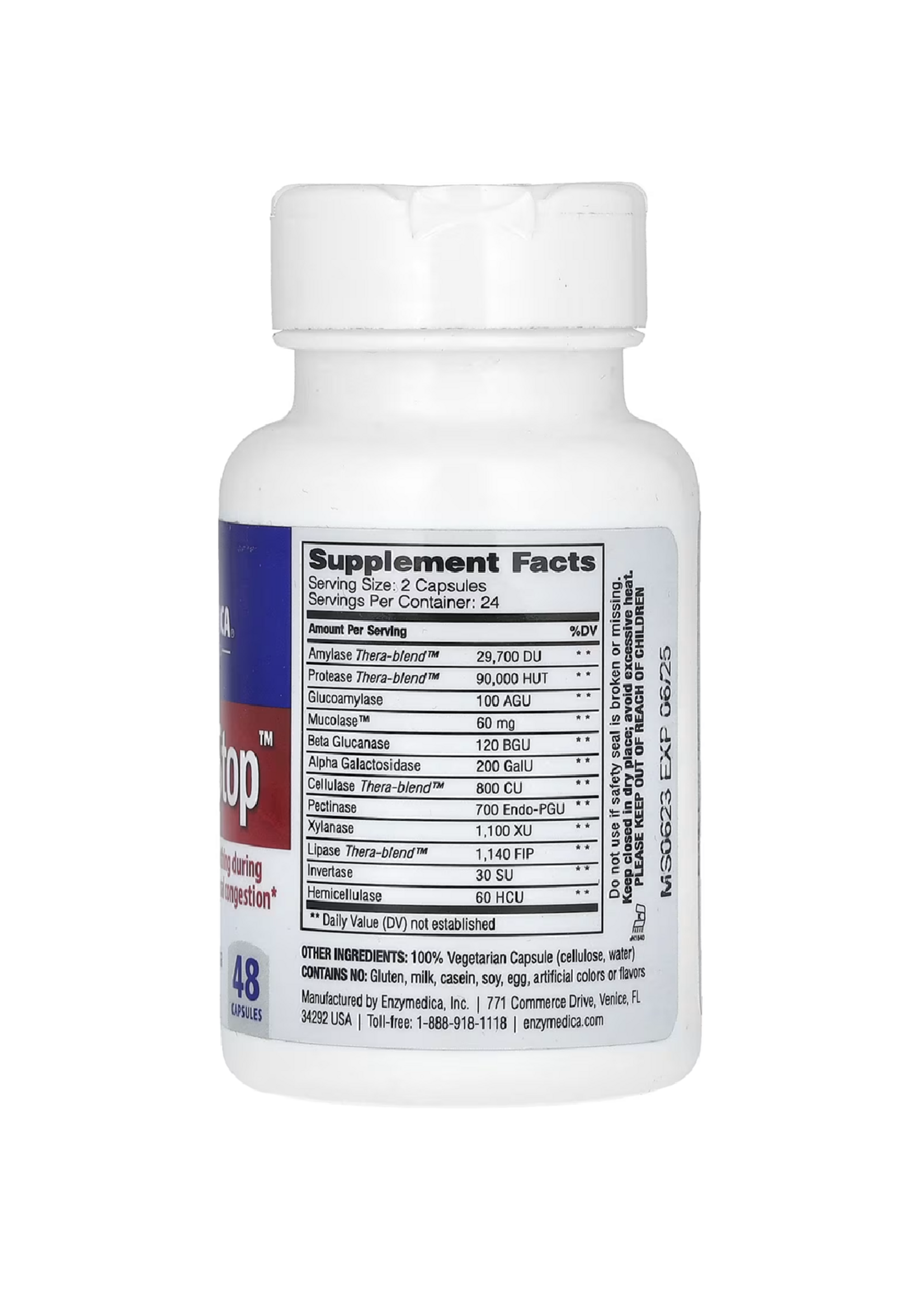 *Enzymedica, MucoStop, 48 Capsules