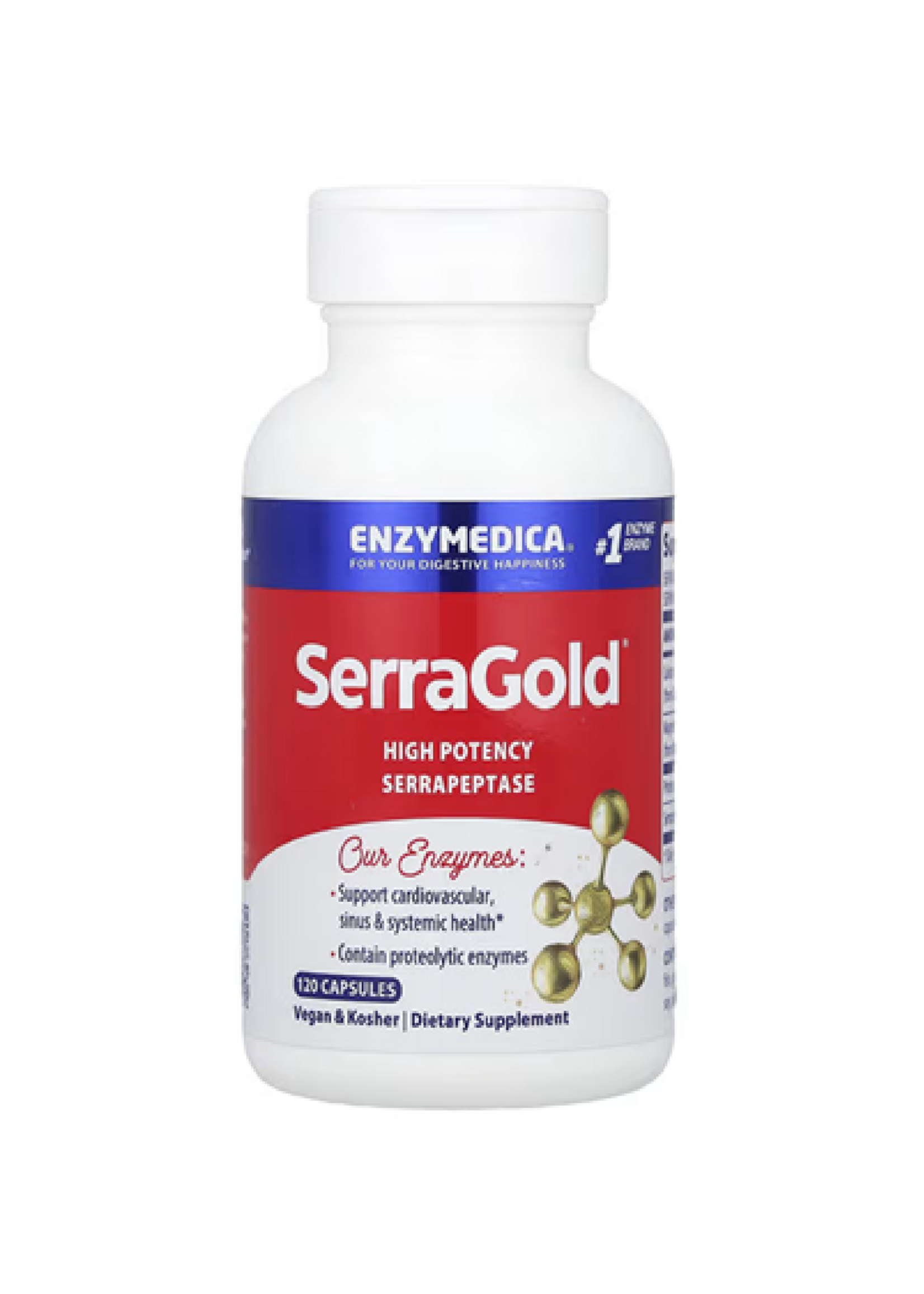 Enzymedica, SerraGold®, High Potency Serrapeptase, 120 Capsules