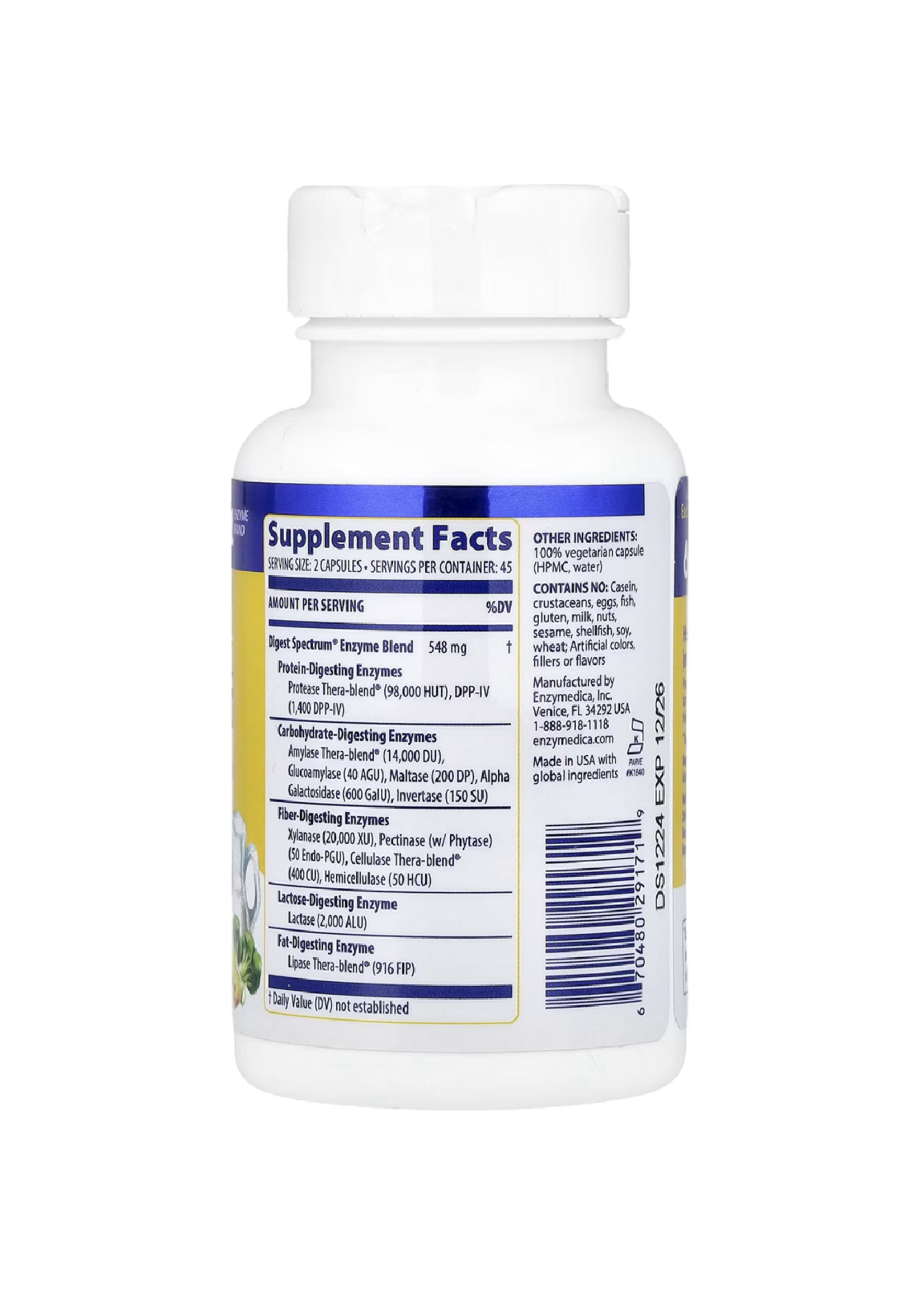 *Enzymedica, Digest Spectrum®, 90 Capsules