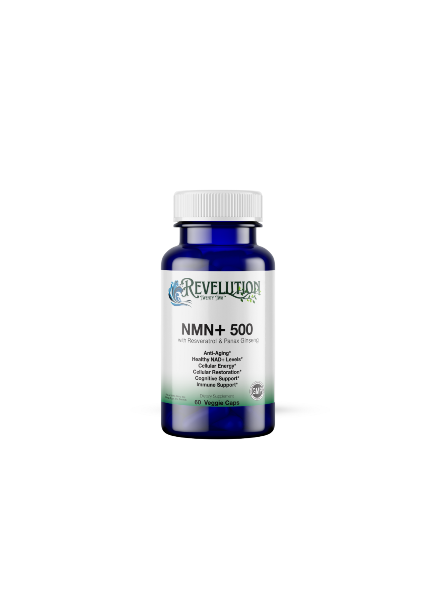 Revelution Twenty Two™ Revelution22 NMN+500 PLUS 60 caps 500 mg /2 caps