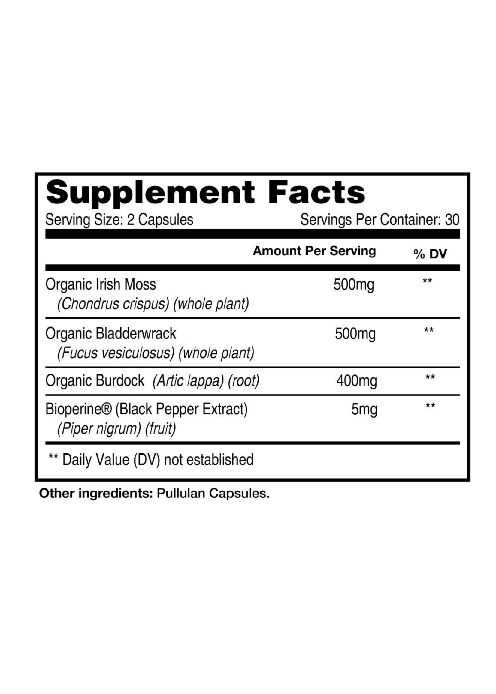Revelution Twenty Two™ Revelution Twenty Two™  Organic Irish Sea Moss 1400mg 60caps
