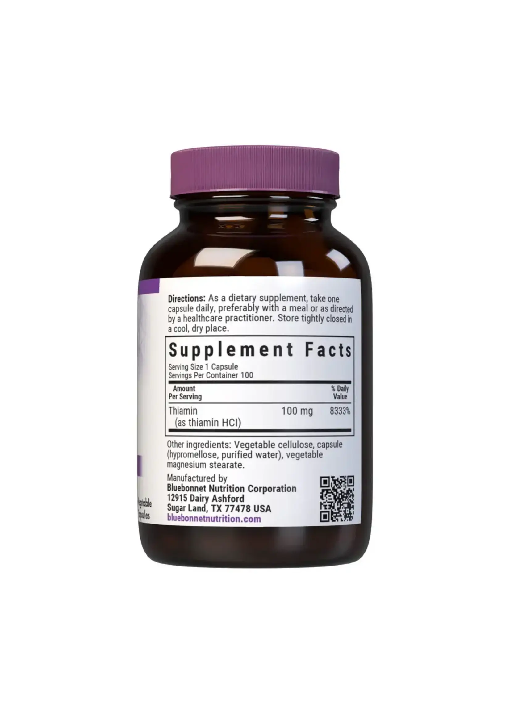 Bluebonnet Nutrition - Vitamin B-1 100 mg 100 vc