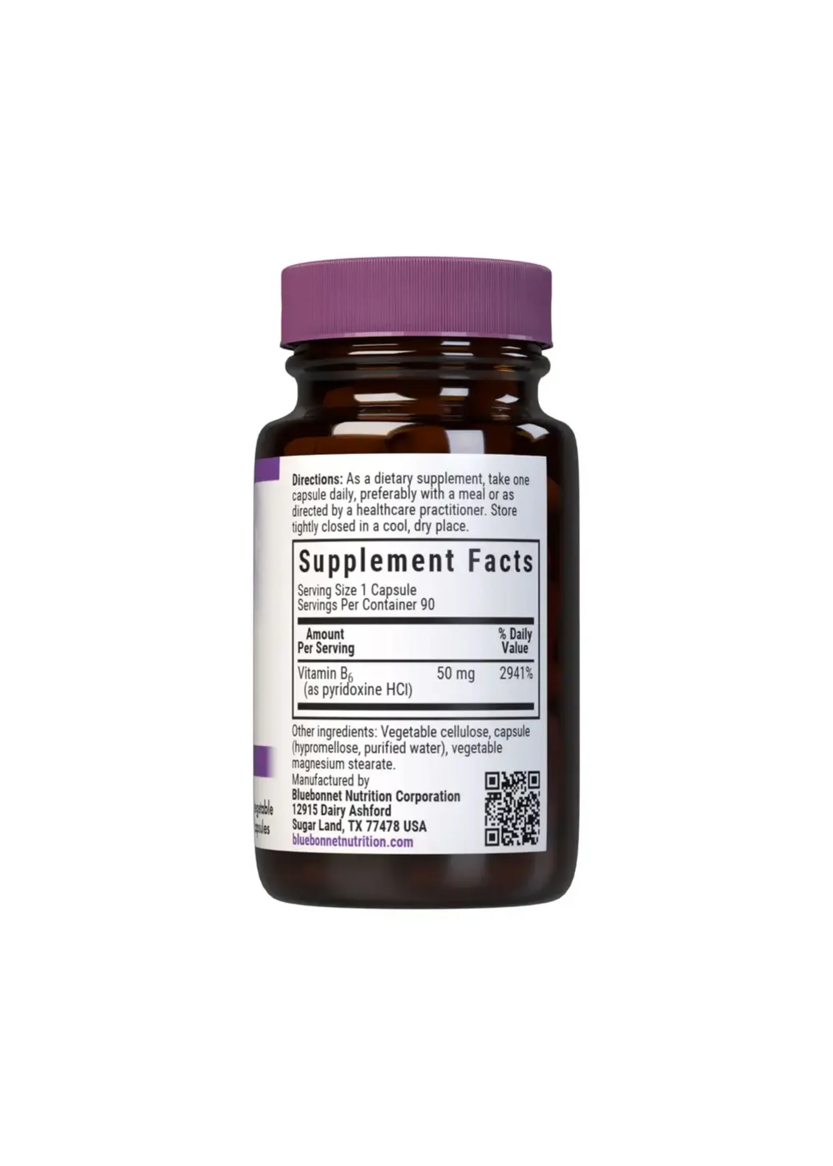 Bluebonnet Nutrition - Vitamin B-6 50 mg