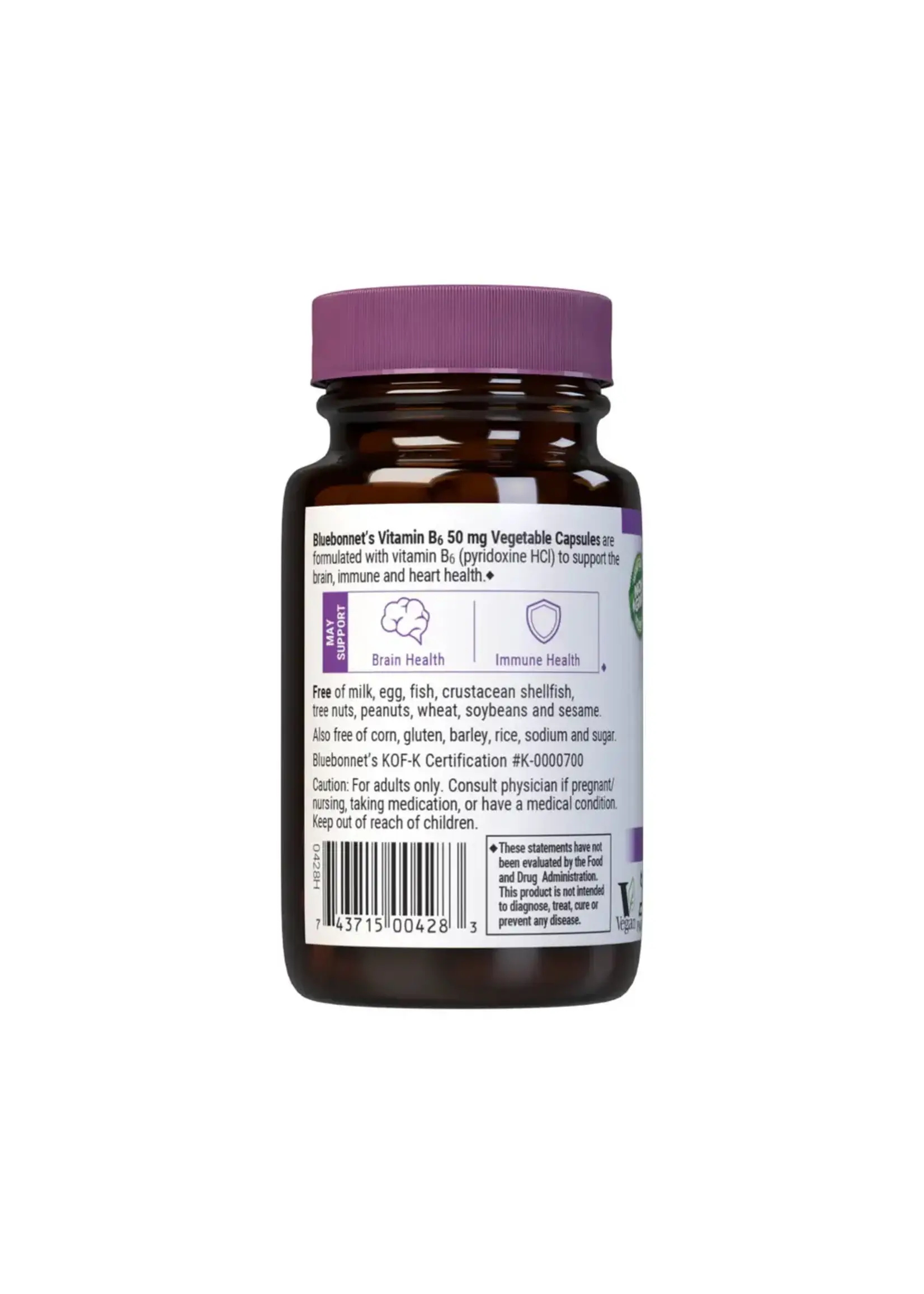 Bluebonnet Nutrition - Vitamin B-6 50 mg