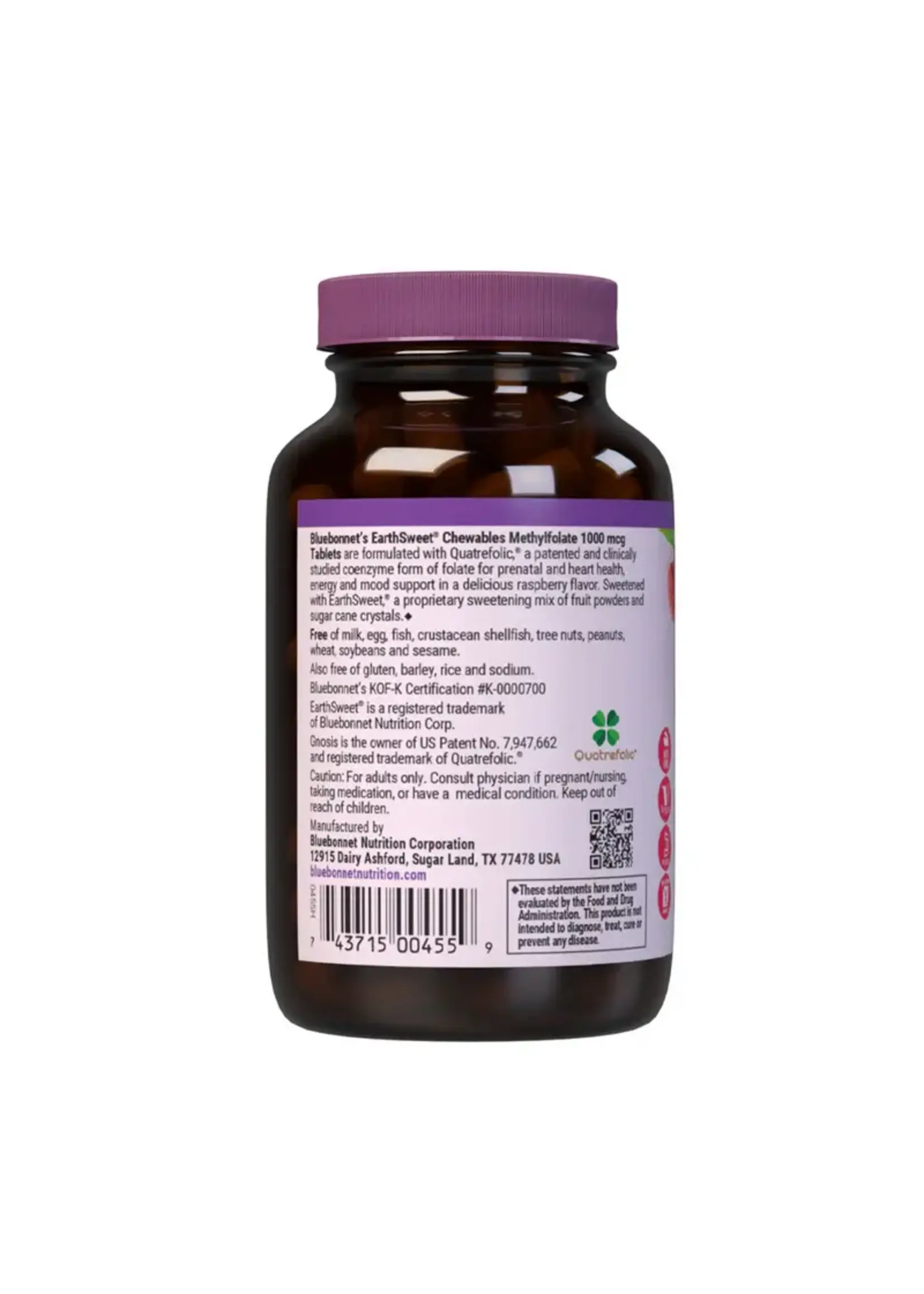 Bluebonnet Nutrition - EARTH SWEETÆ CELLULAR-ACTIVE METHYLFOLATE 1000 mcg