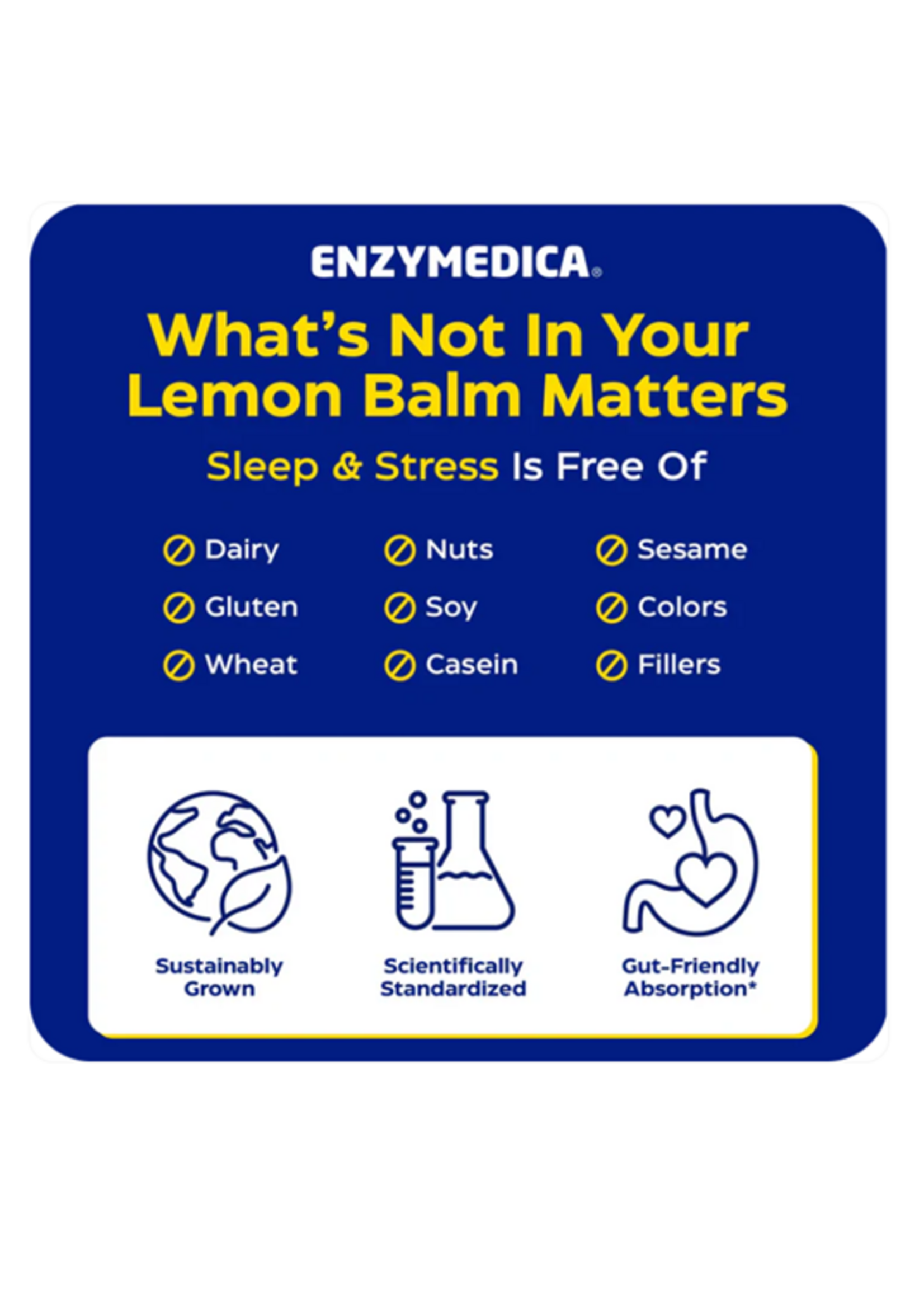 *Enzymedica Sleep & Stress Lemon Balm Phytosome® - 60 caps