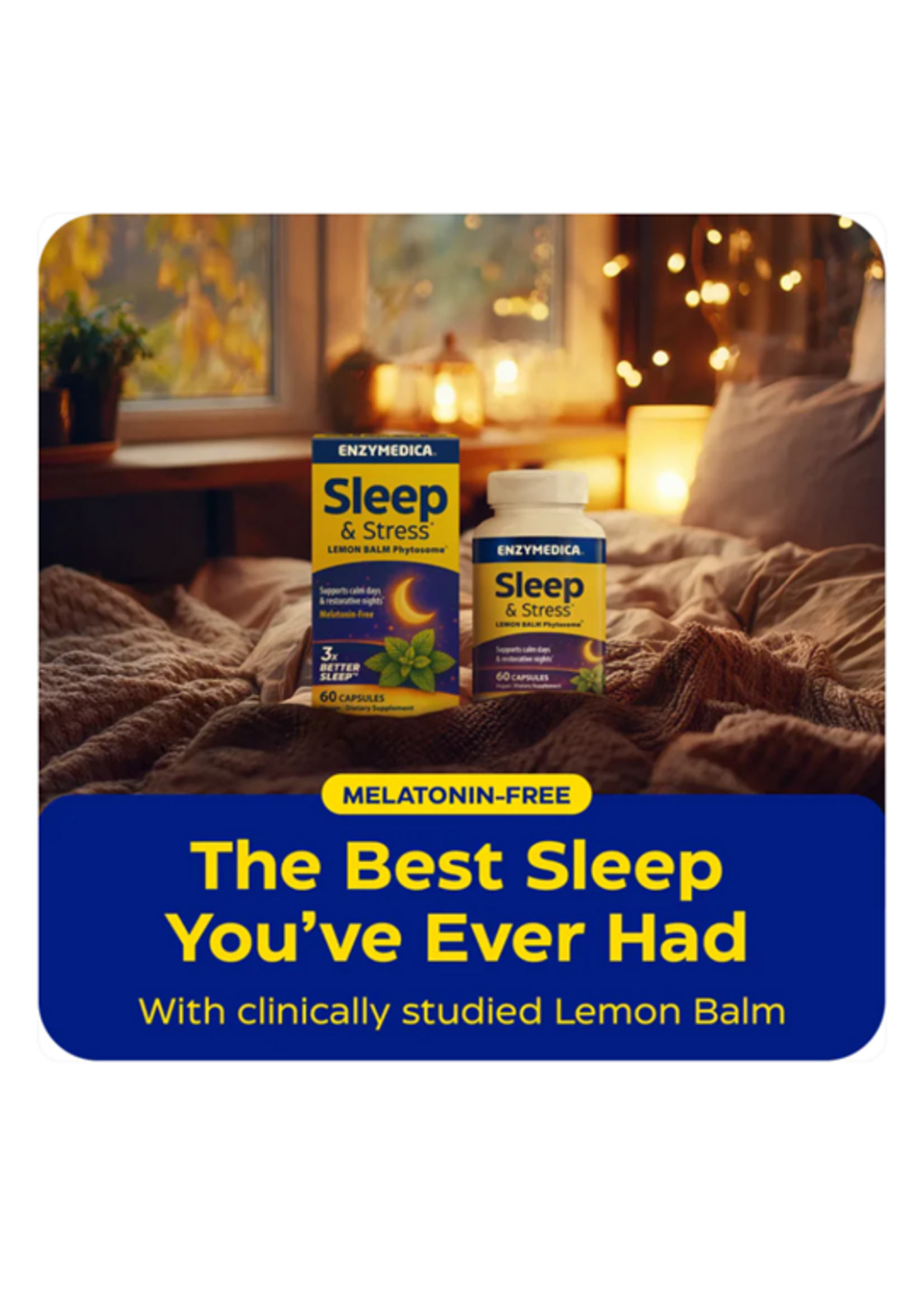 *Enzymedica Sleep & Stress Lemon Balm Phytosome® - 60 caps