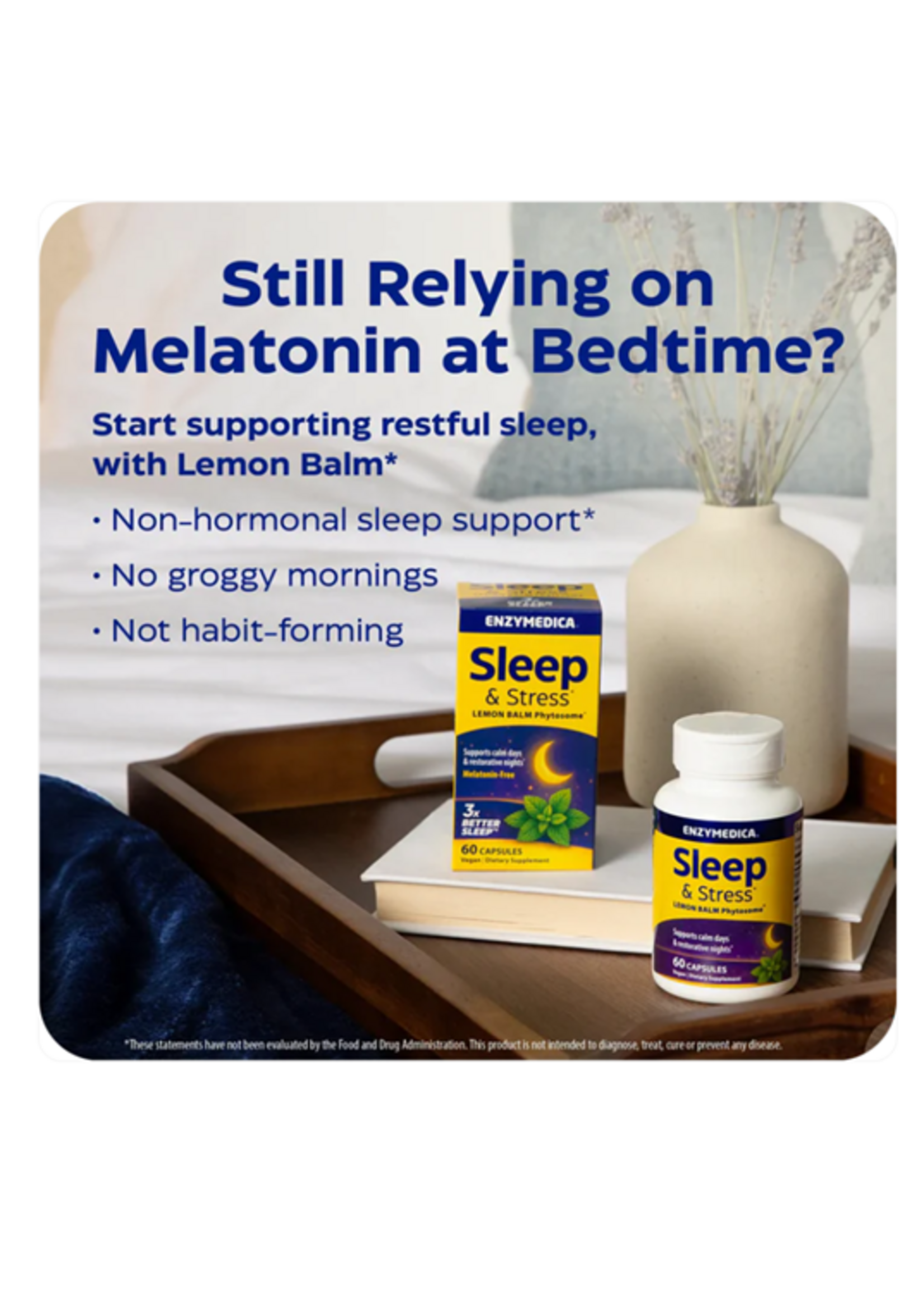 *Enzymedica Sleep & Stress Lemon Balm Phytosome® - 60 caps