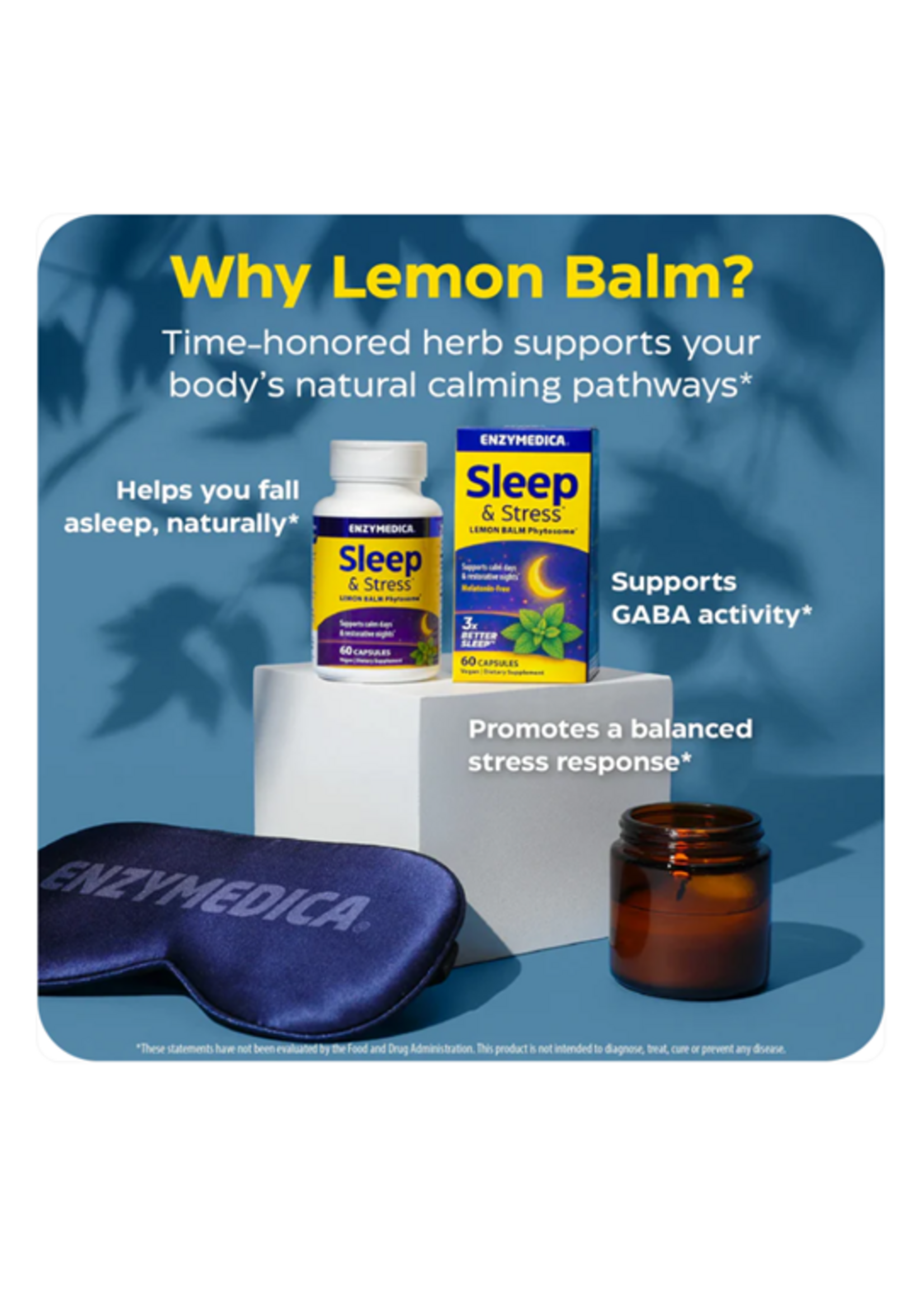 *Enzymedica Sleep & Stress Lemon Balm Phytosome® - 60 caps