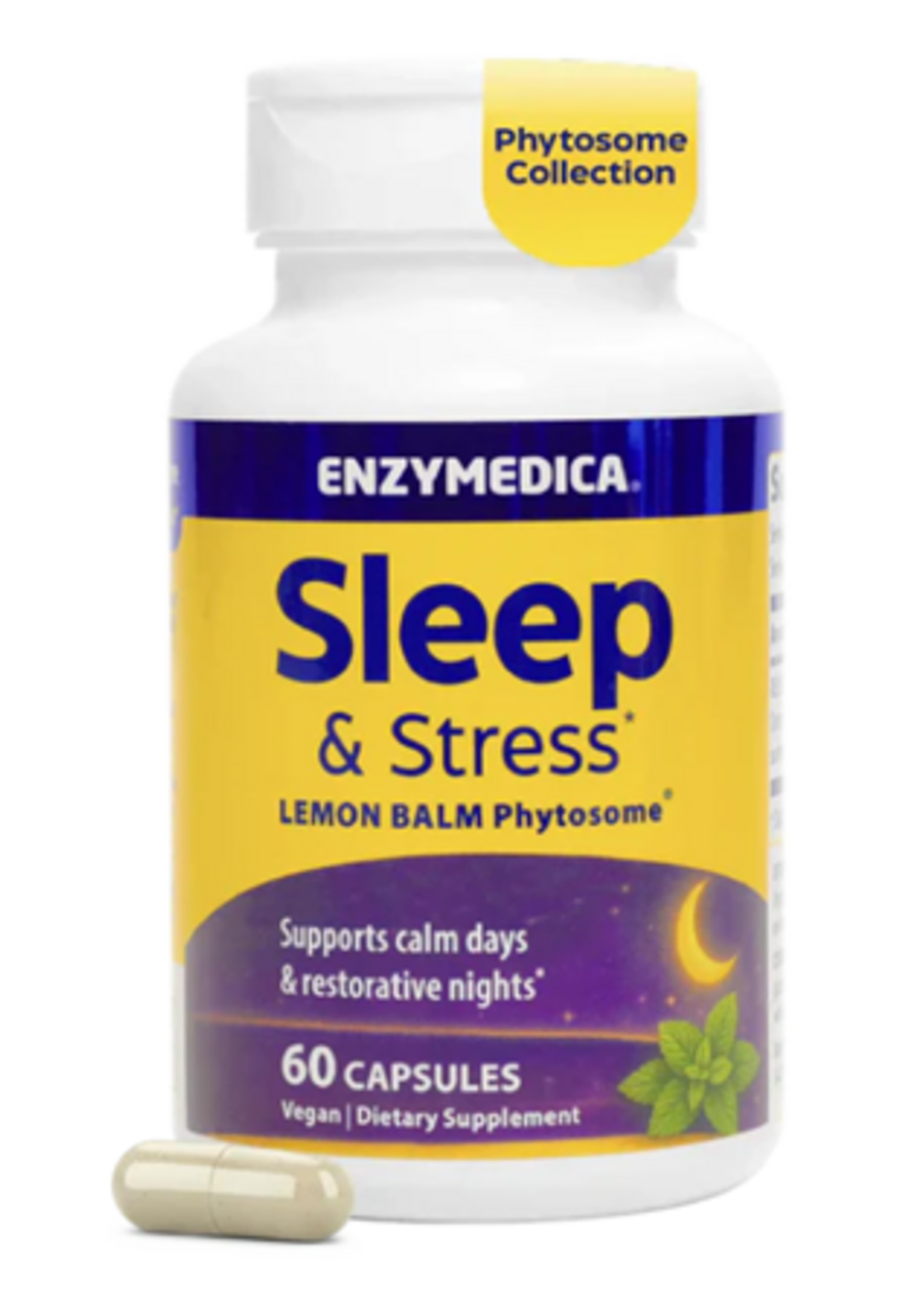 *Enzymedica Sleep & Stress Lemon Balm Phytosome® - 60 caps