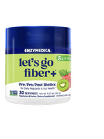 *Enzymedica, Lets Go Fiber + Pre/Pro/Post Biotic  Strawberry Kiwi 9.21oz