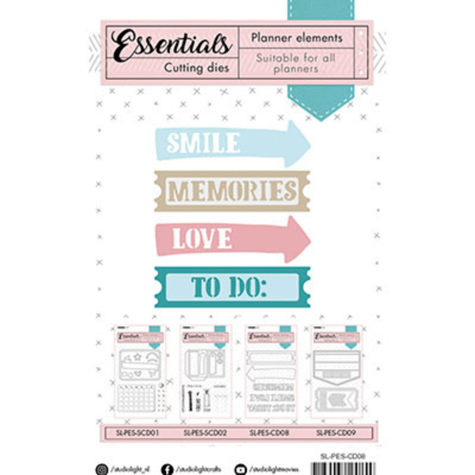 Studio Light Studio Light - Essentials Cutting Dies - Planner Elements - SL-PES-CD08