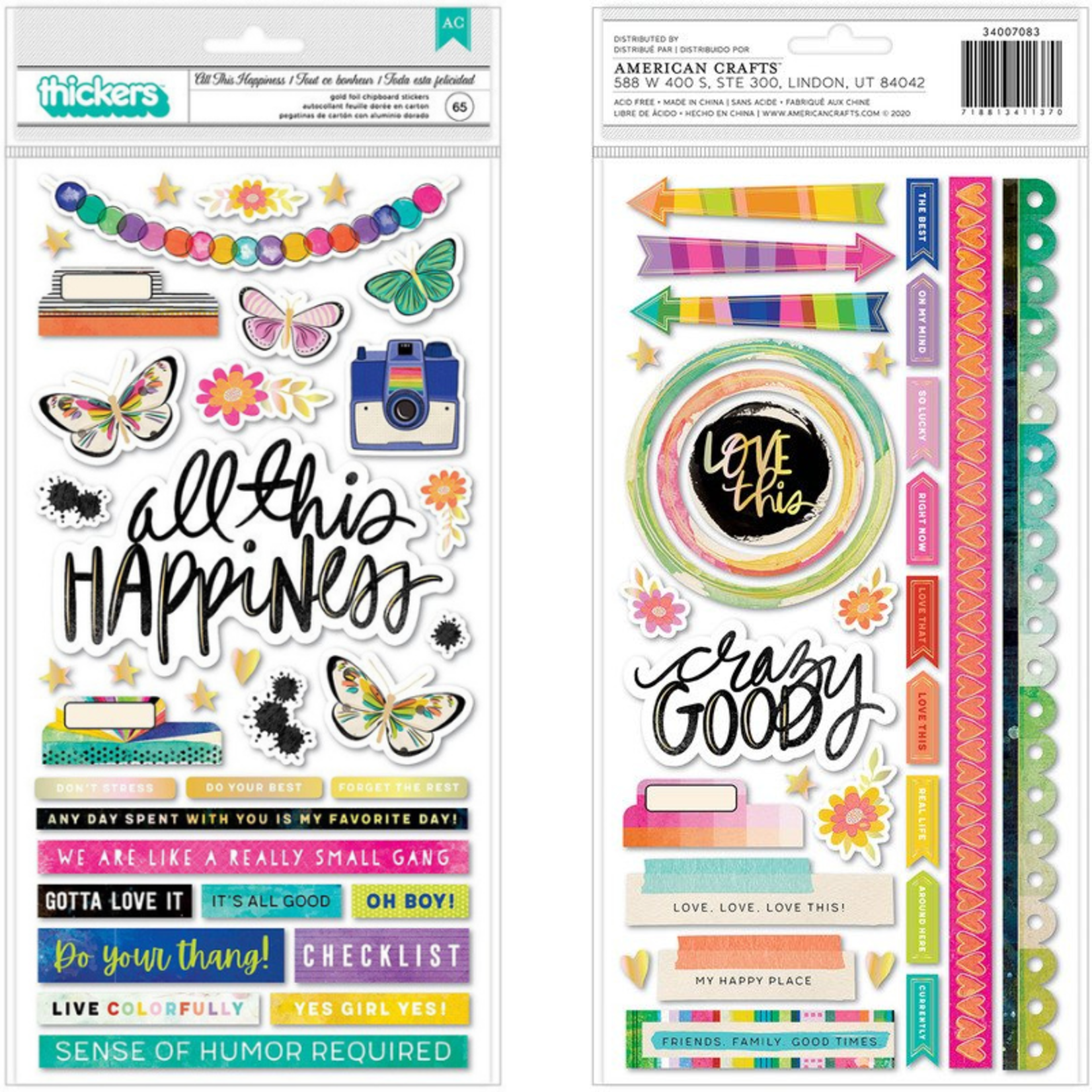 Vicki Boutin Vicki Boutin - Color Study - All This Happiness Thickers Stickers