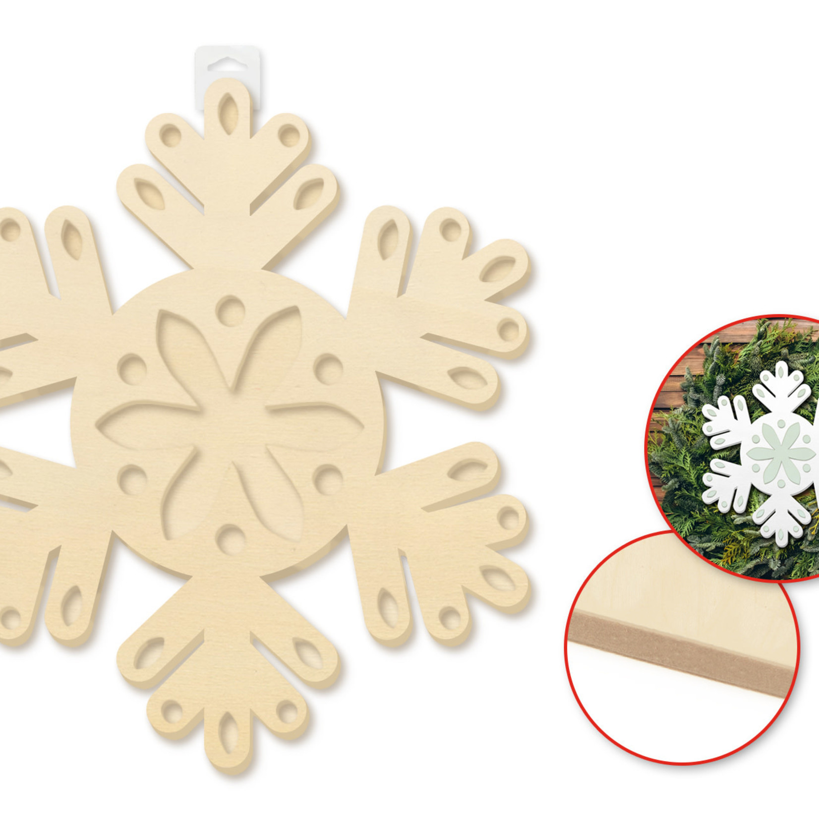 Best Online Unfinished Paintable Wooden Snowflake Cutouts