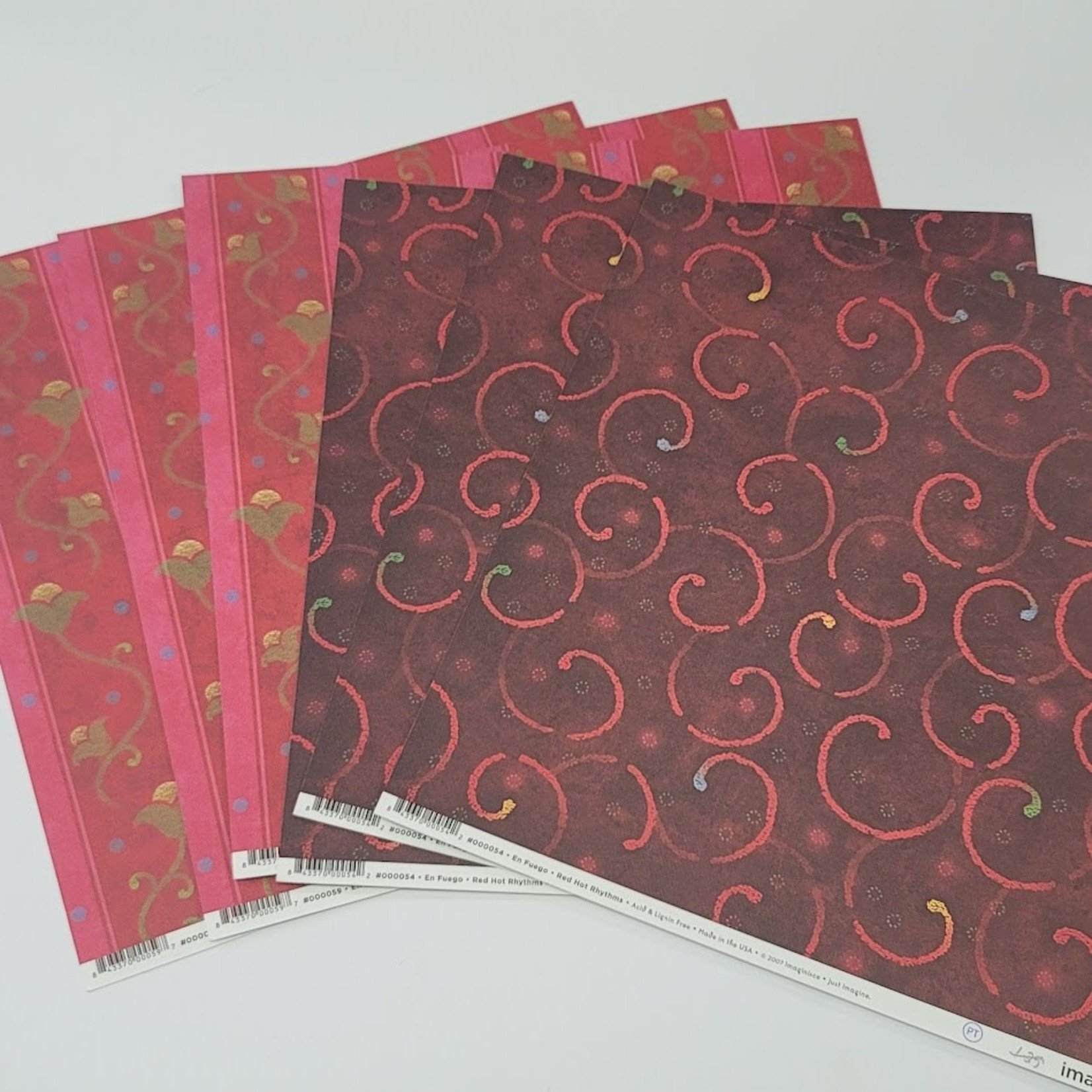 12" x 12" Paper - Red Hot Rhythms (6 double-sided sheets)