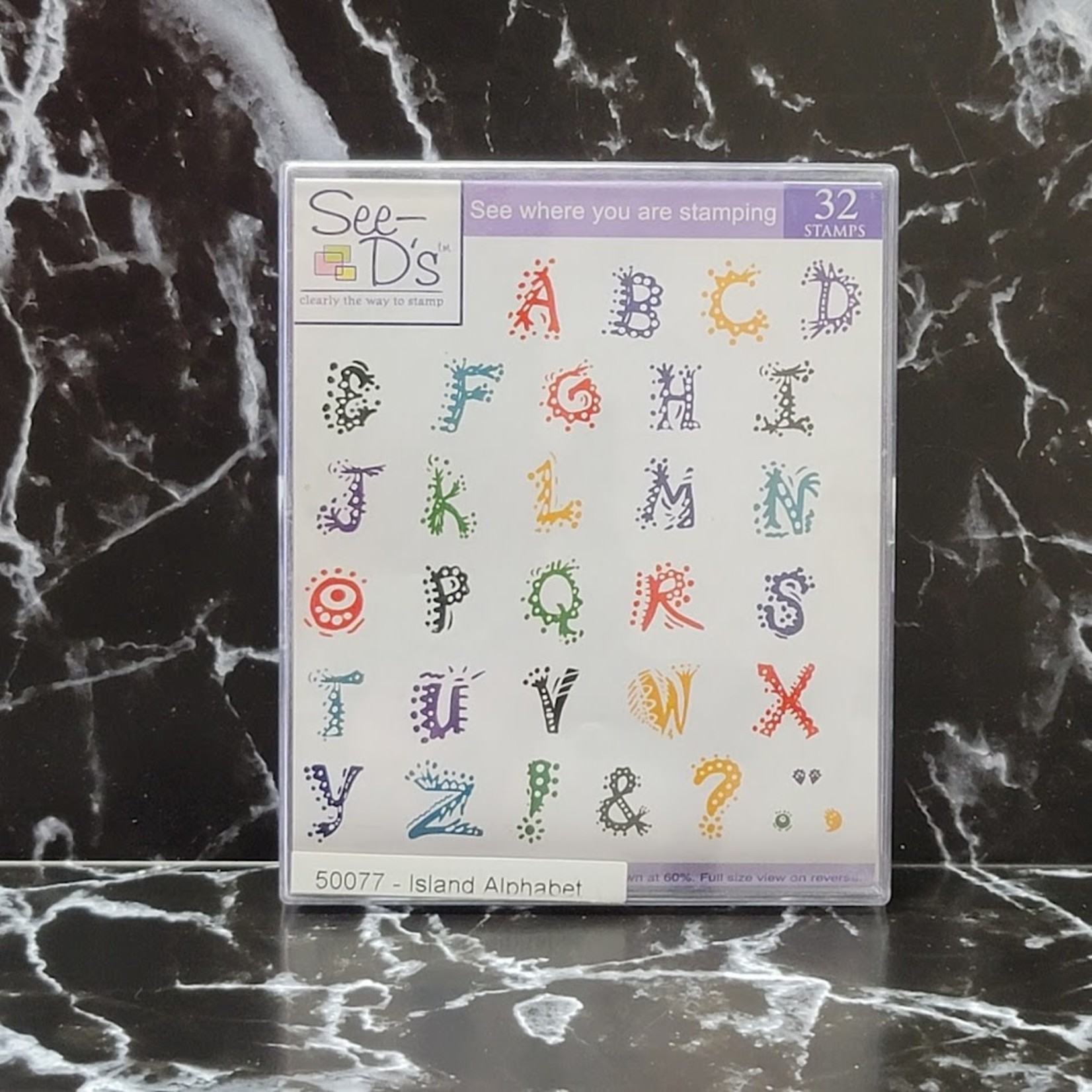 See D's - Cling Stamp Set - Island Alphabet