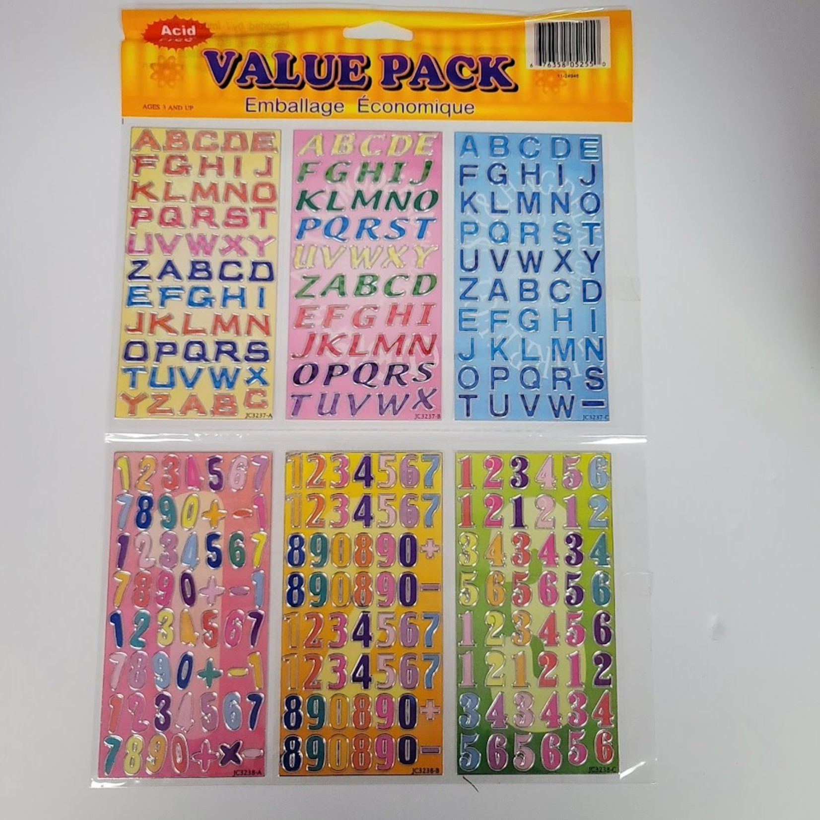 Stickers Alphabet Value Pack Of Numbers And Letters Creative Haven Yxe