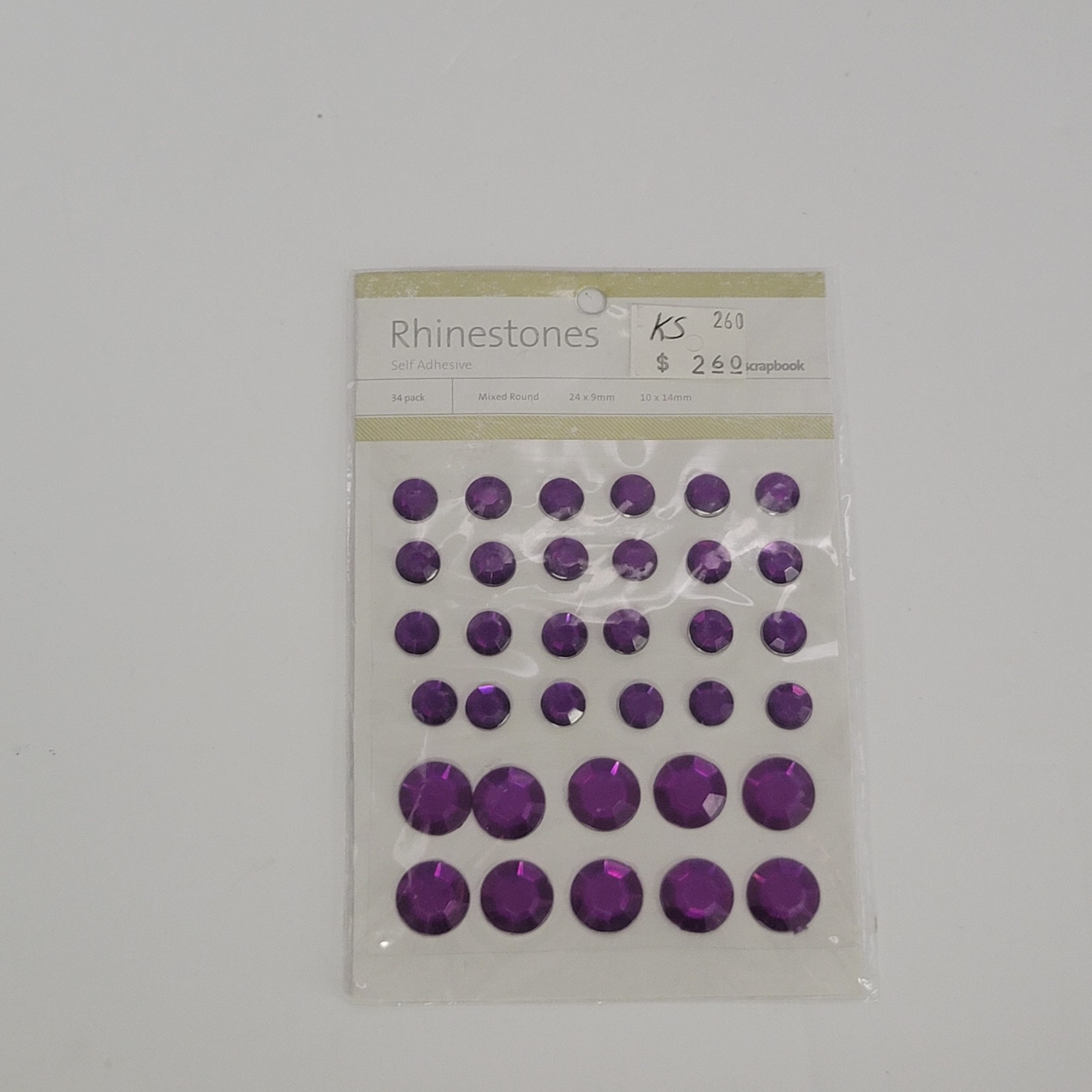 Prima Marketing Rhinestones - Self Adhesive - Mixed Rounds - Dark Purple