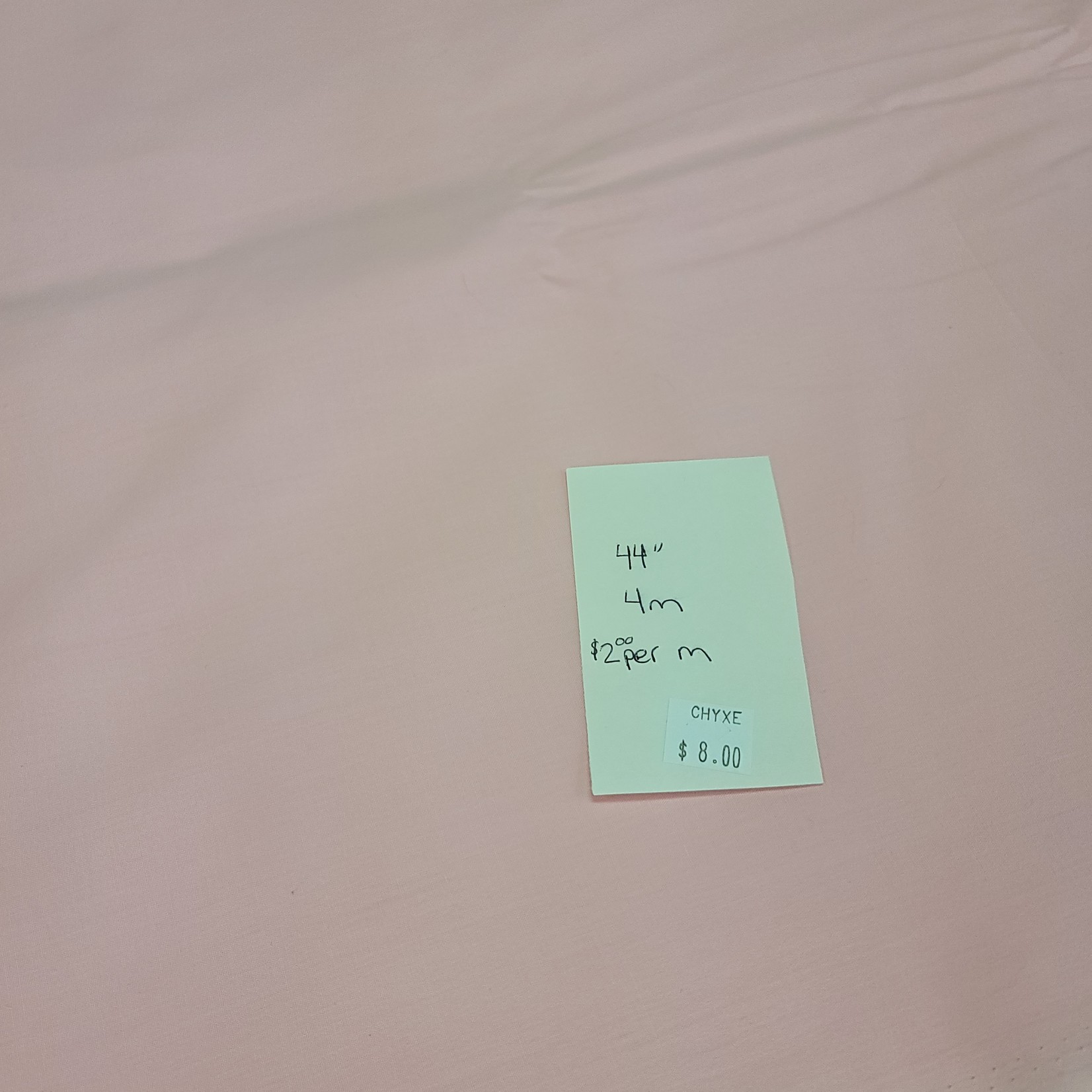 Cotton/Poly Fabric - 44" x 4m - Light Pink