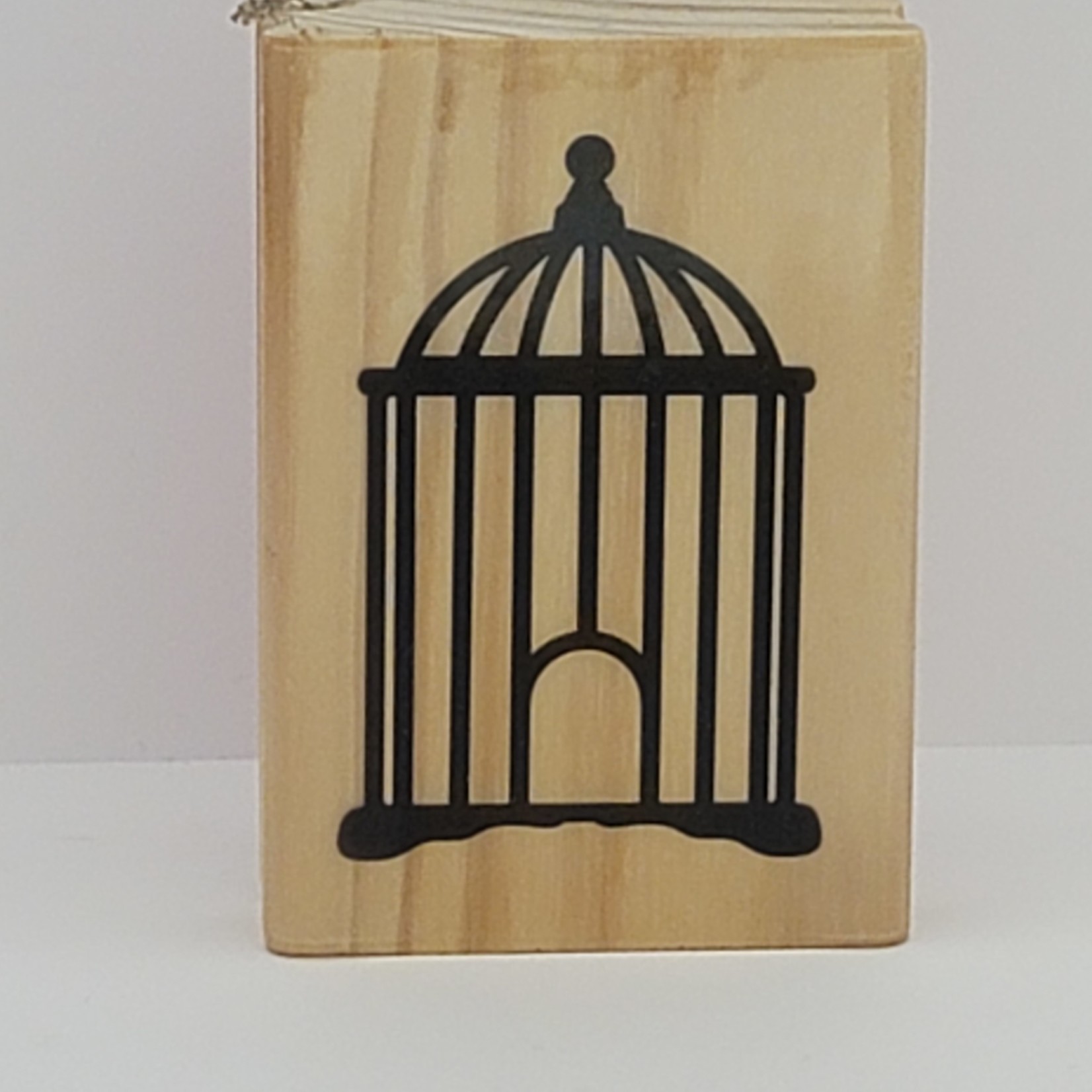 Wooden Stamp - Bird Cage