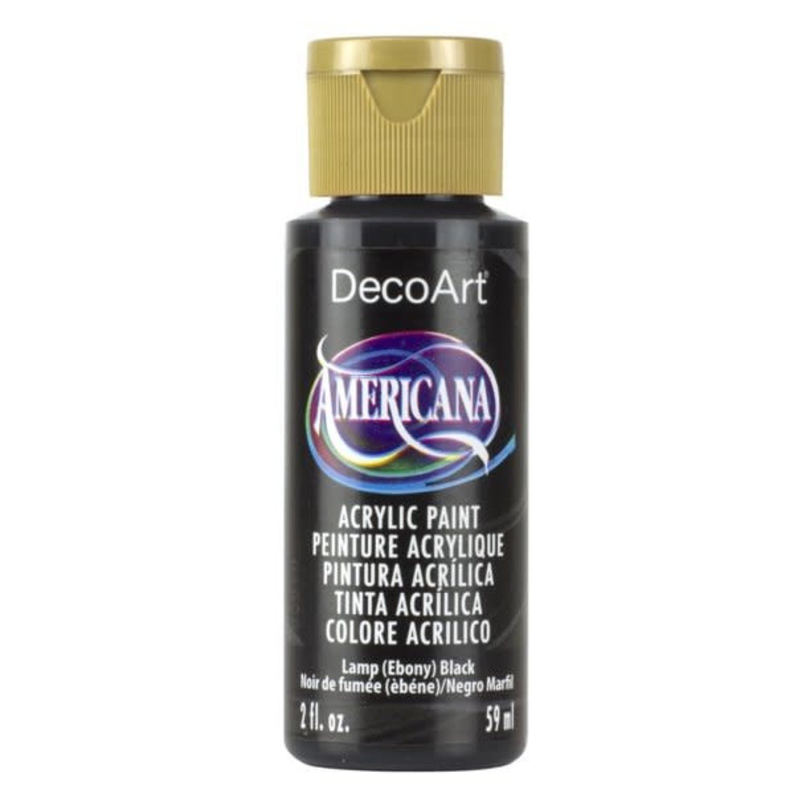 DecoArt Americana - Acrylic Paint - Lamp (Ebony) Black