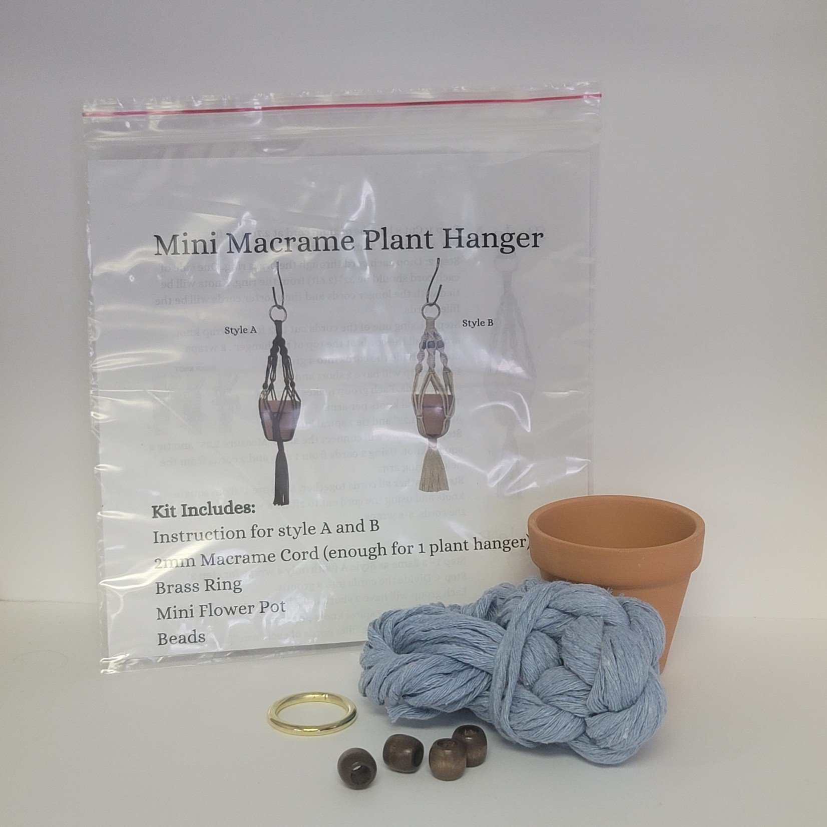 Mini Macrame Plant Hanger Kit