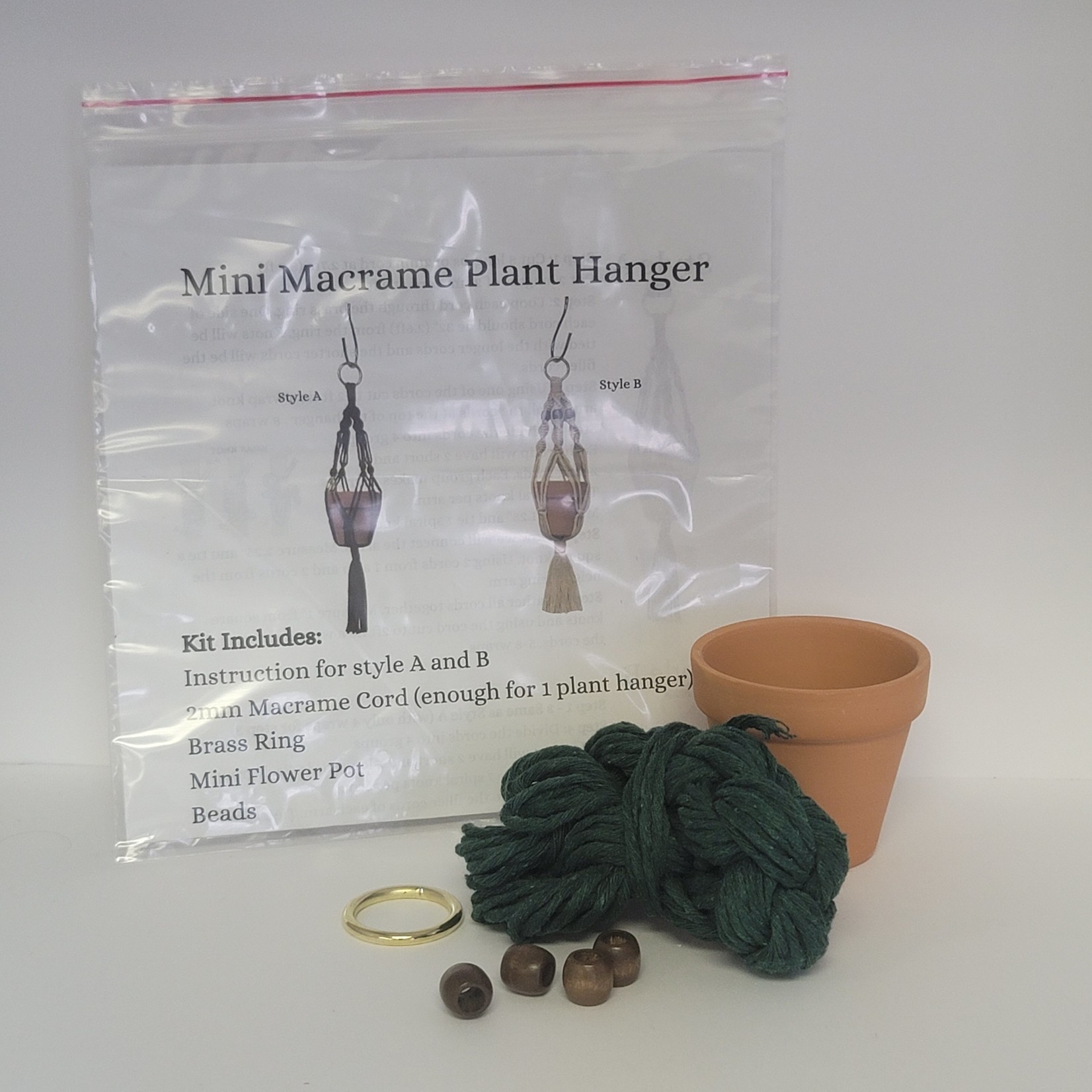 Mini Macrame Plant Hanger Kit