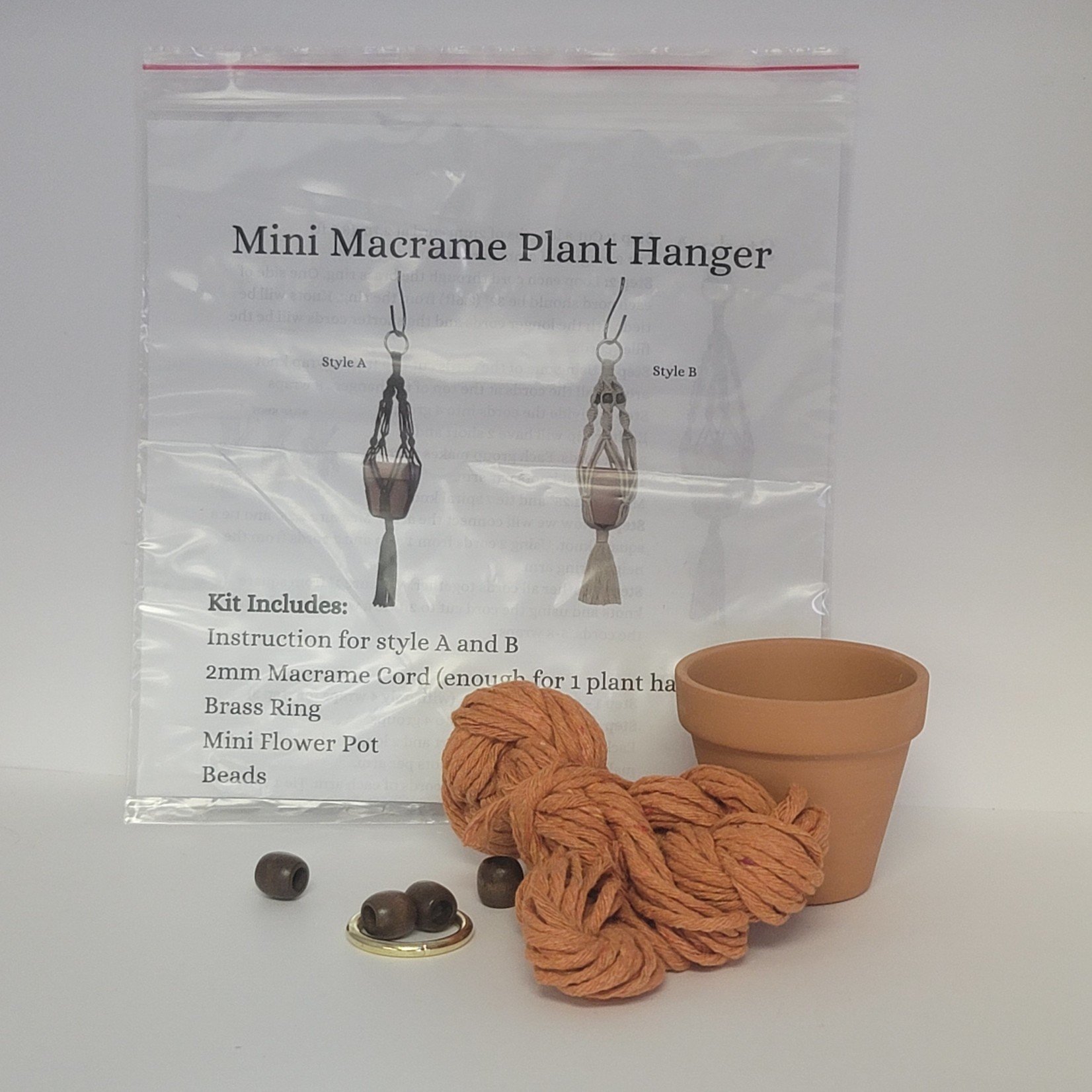 Mini Macrame Plant Hanger Kit