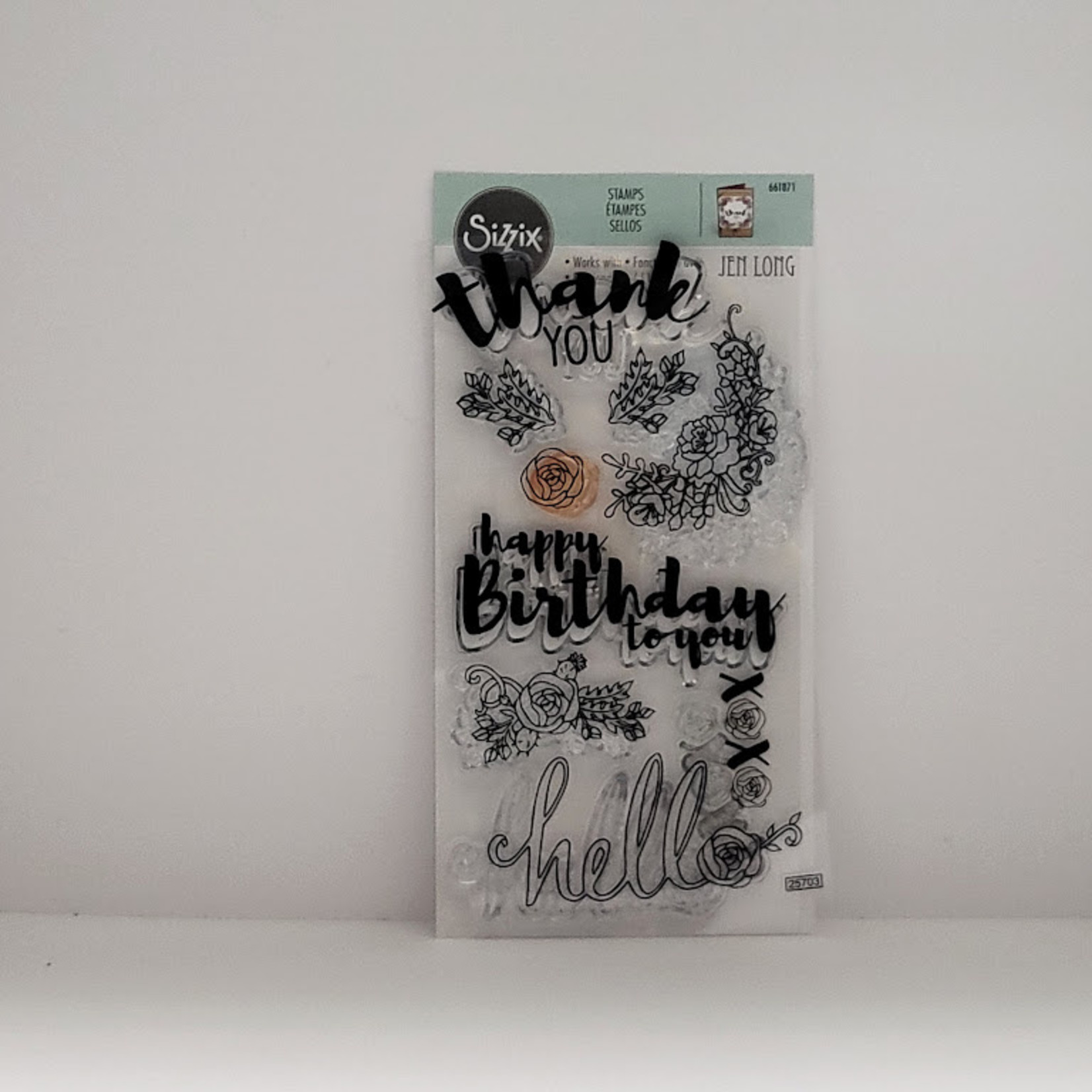 Sizzix Clear Stamp Set - In Bloom Sentiments