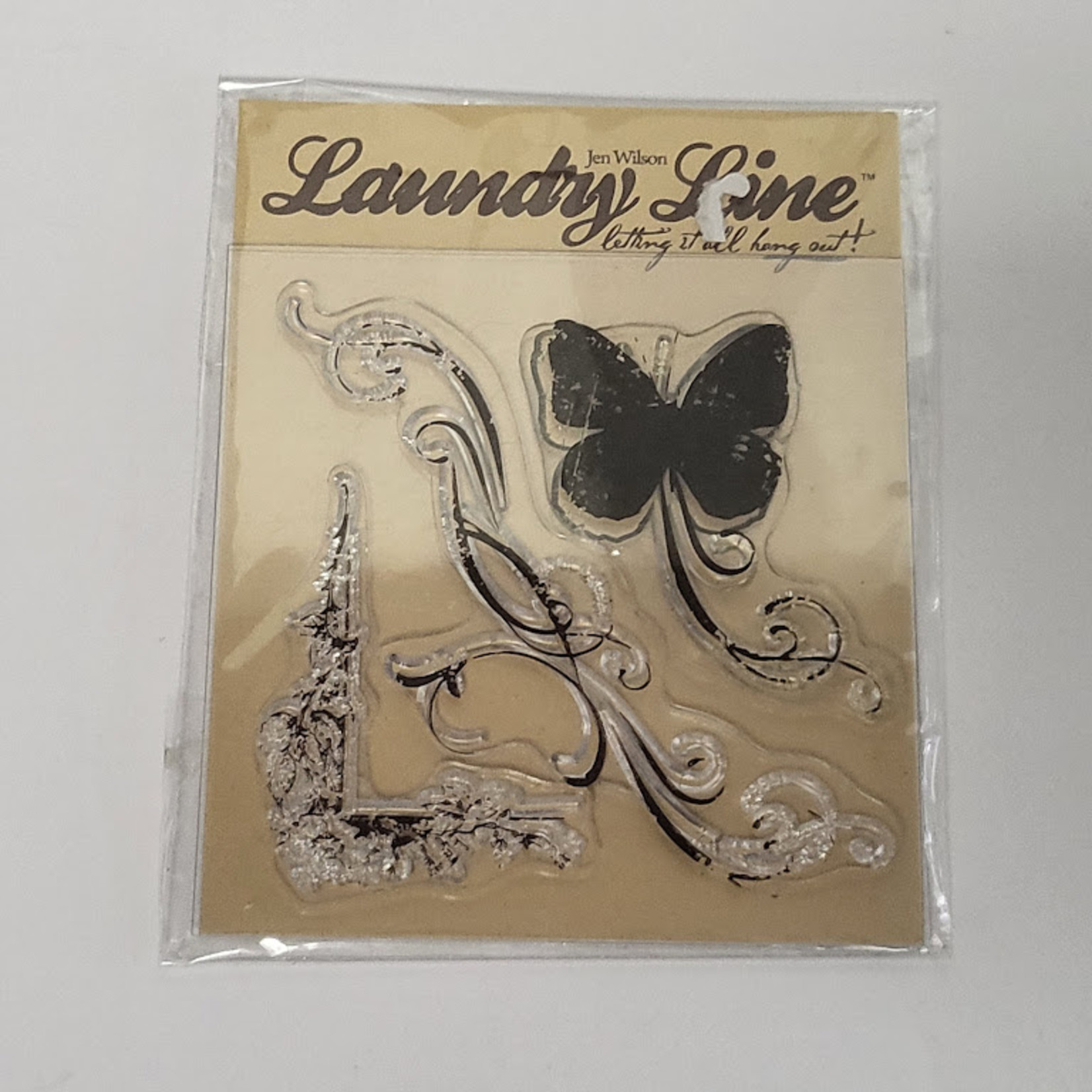 Laundry Line Clear Stamp - Butterfly