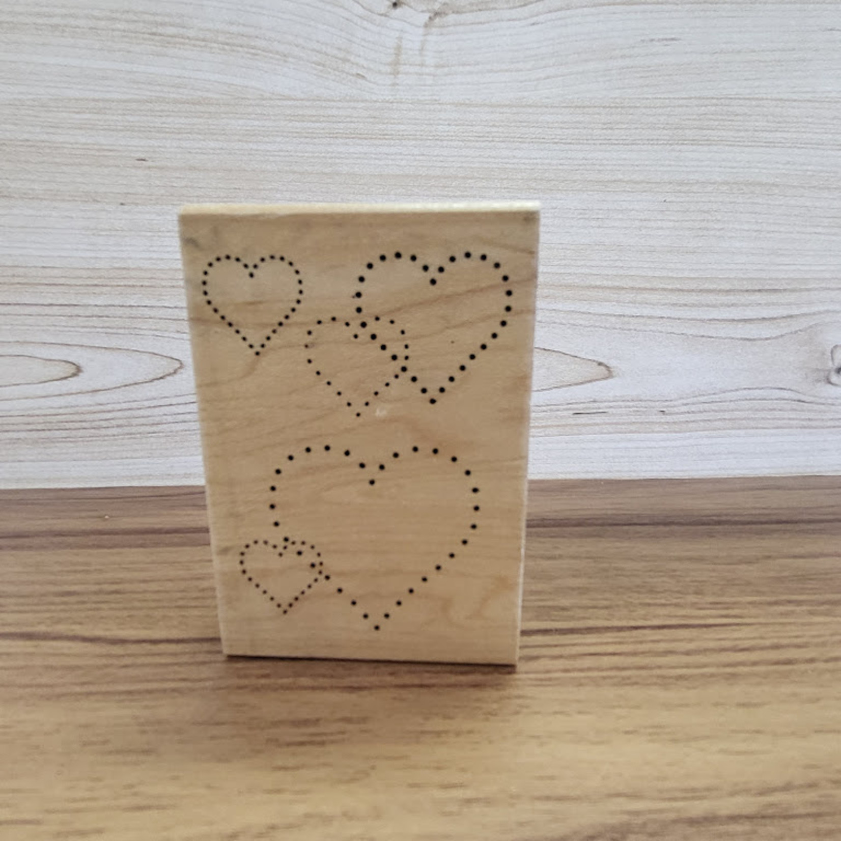 Stampendous Wooden Stamp - Dot Hearts